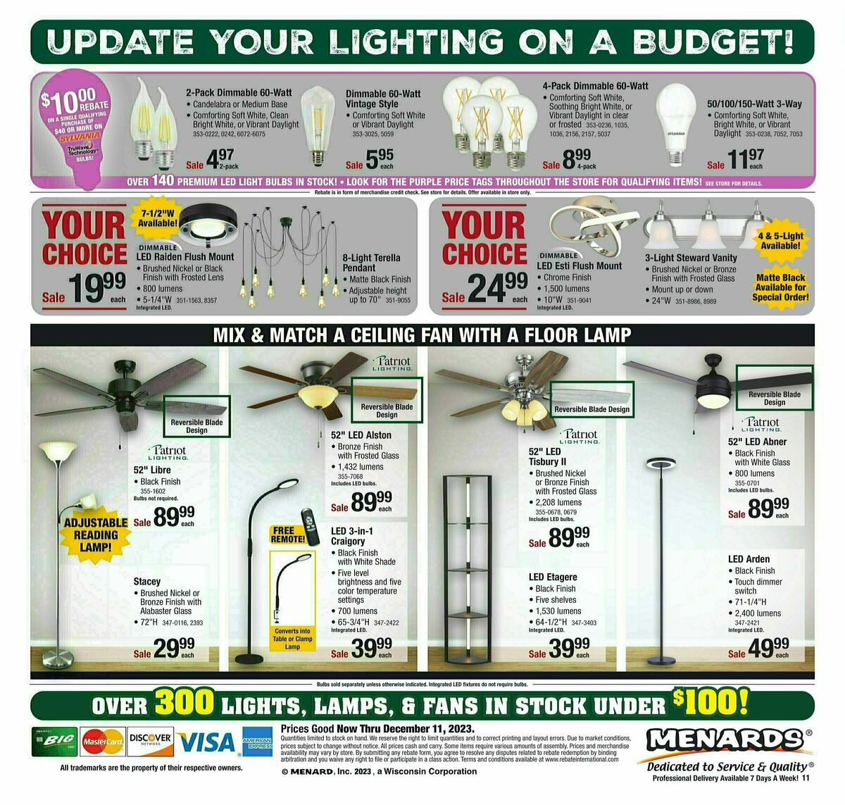 Menards Project Days Sale Weekly Ad from November 29