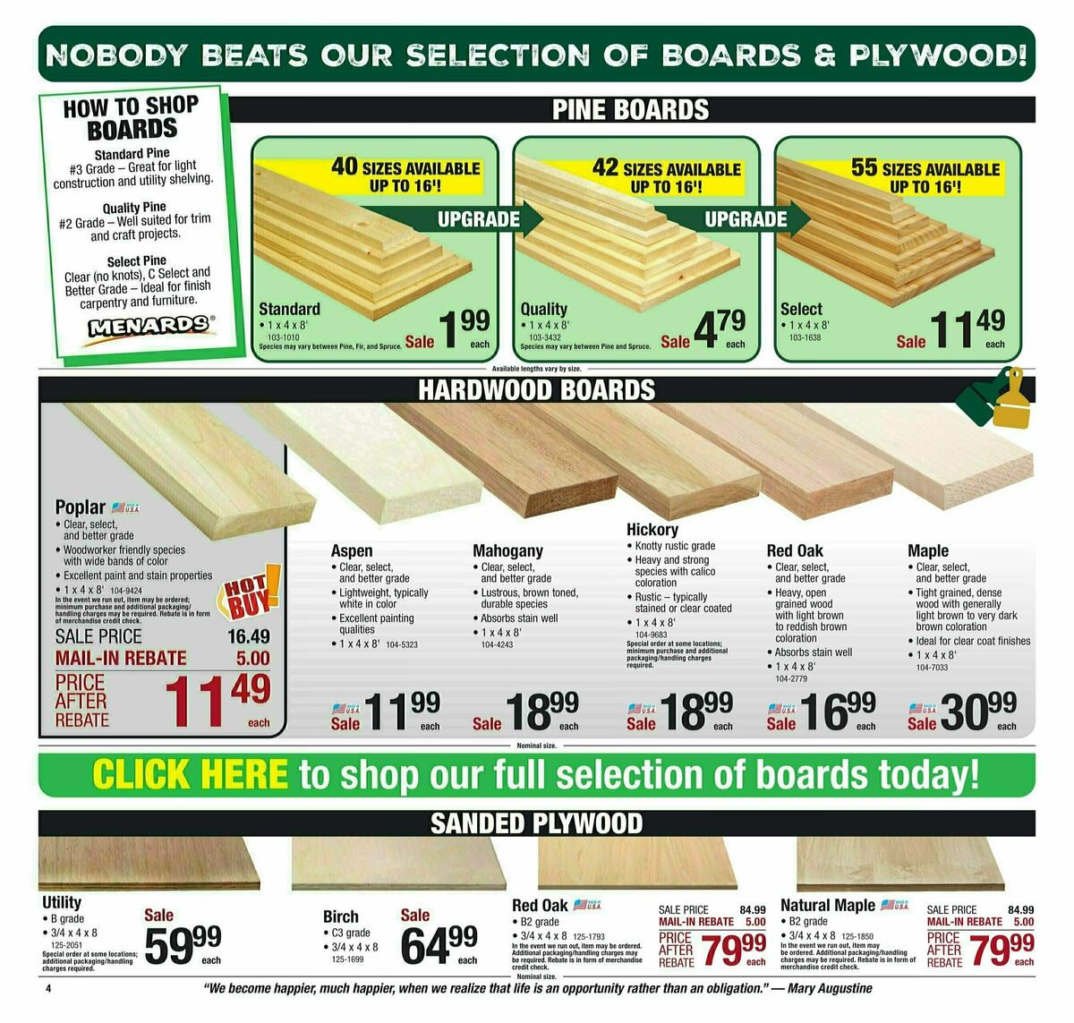 Menards Project Days Sale Weekly Ad from November 29