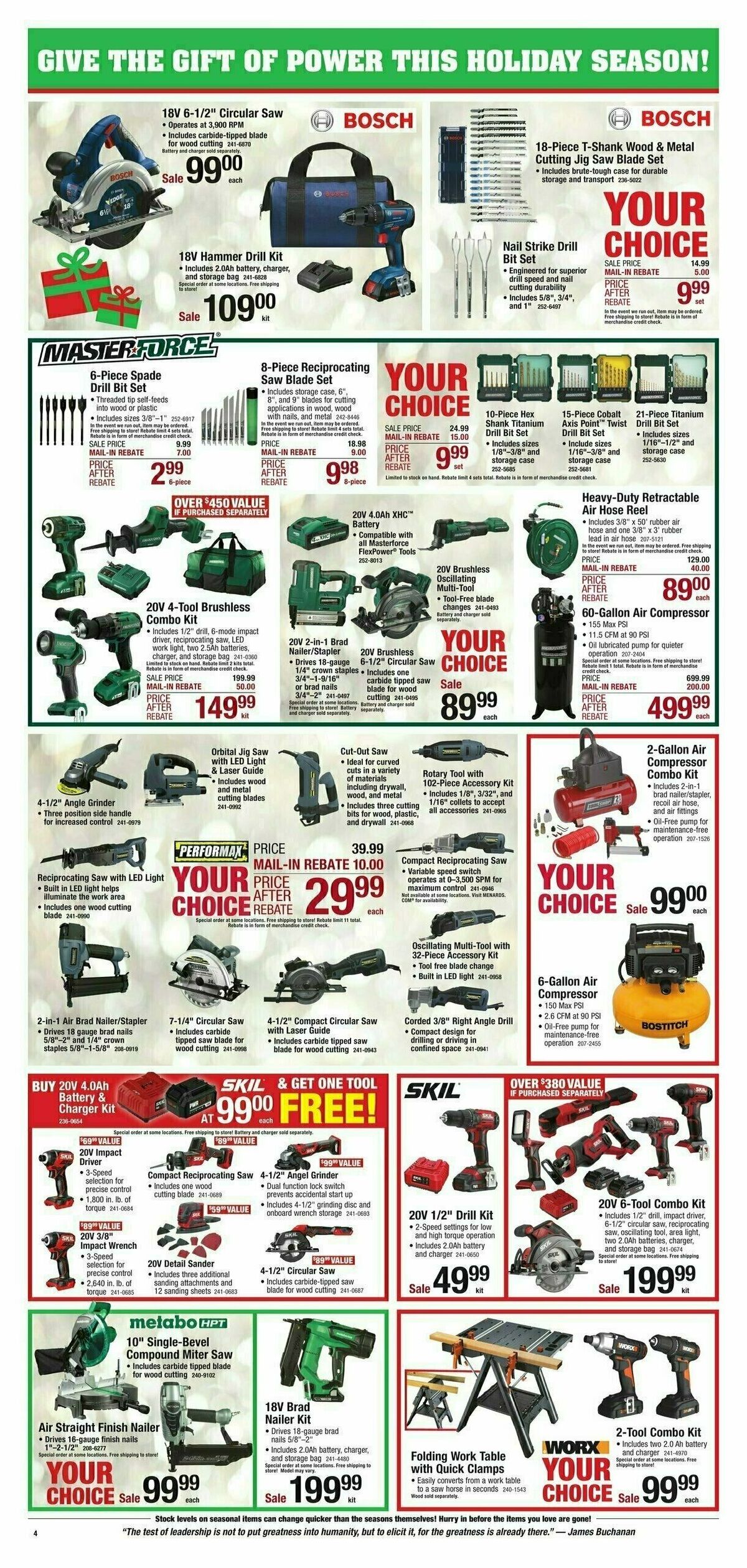 Menards Christmas Gifts Sales Weekly Ad from November 29