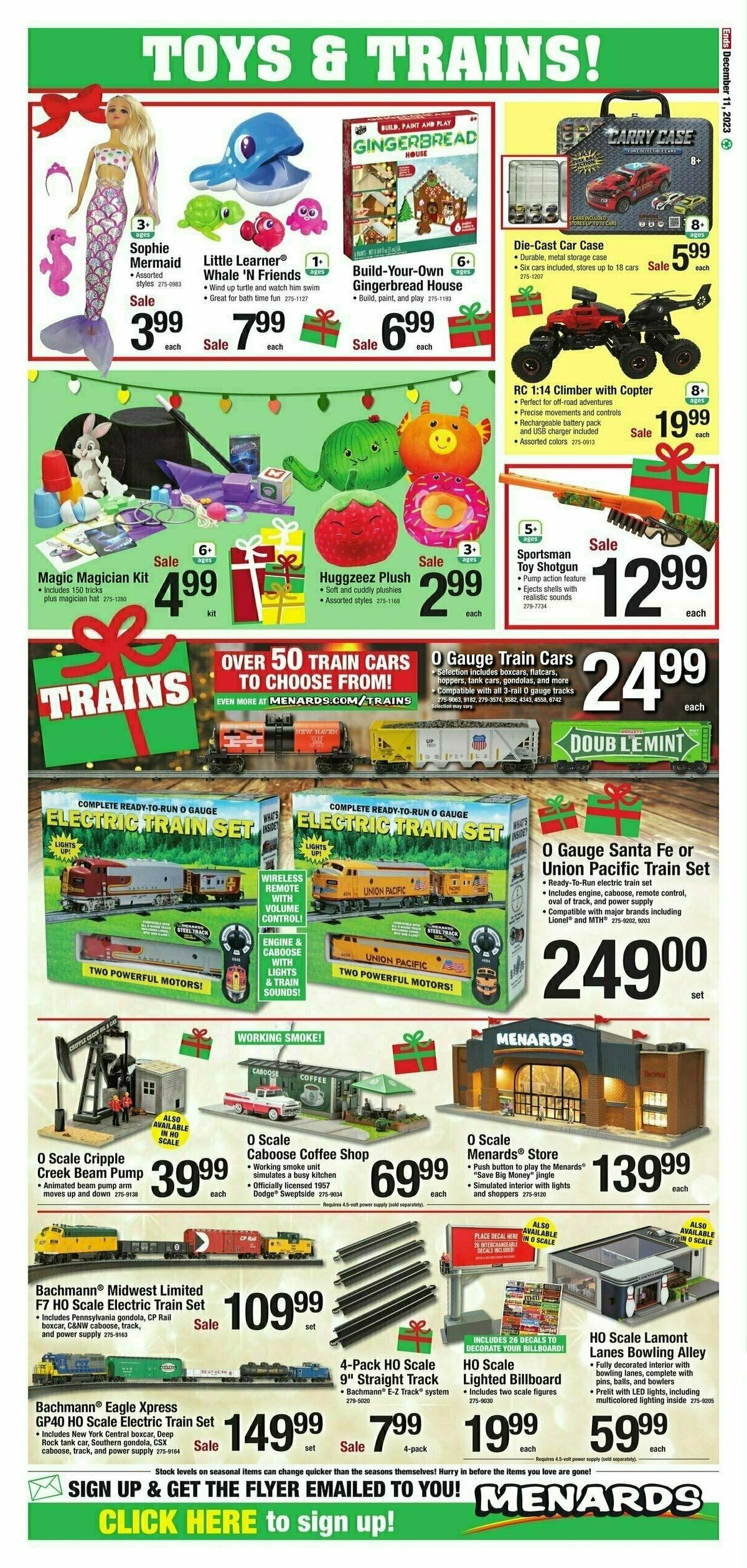 Menards Christmas Gifts Sales Weekly Ad from November 29