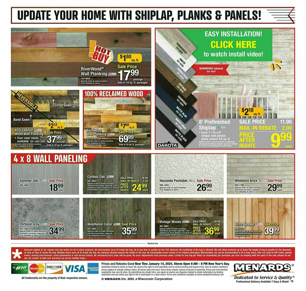 Menards Weekly Ad from January 1