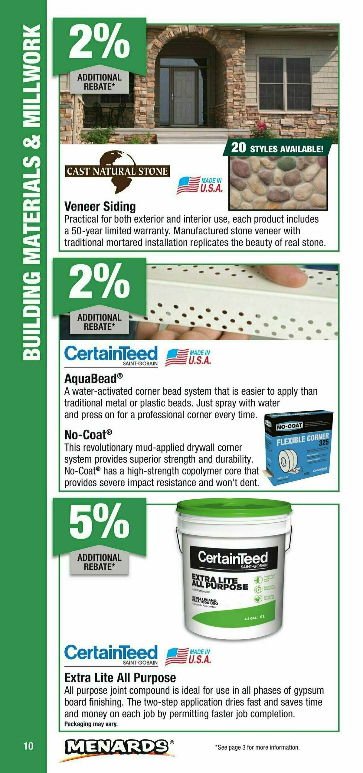 Menards Contractor Card Brochure Weekly Ad from January 1