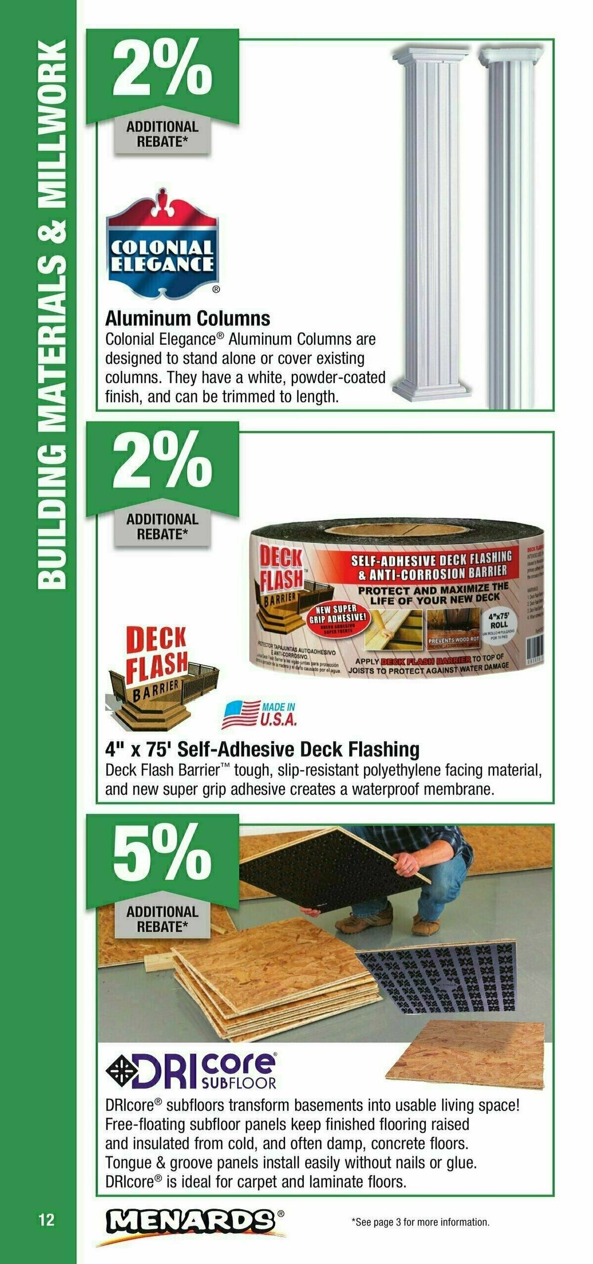 Menards Contractor Card Brochure Weekly Ad from January 1