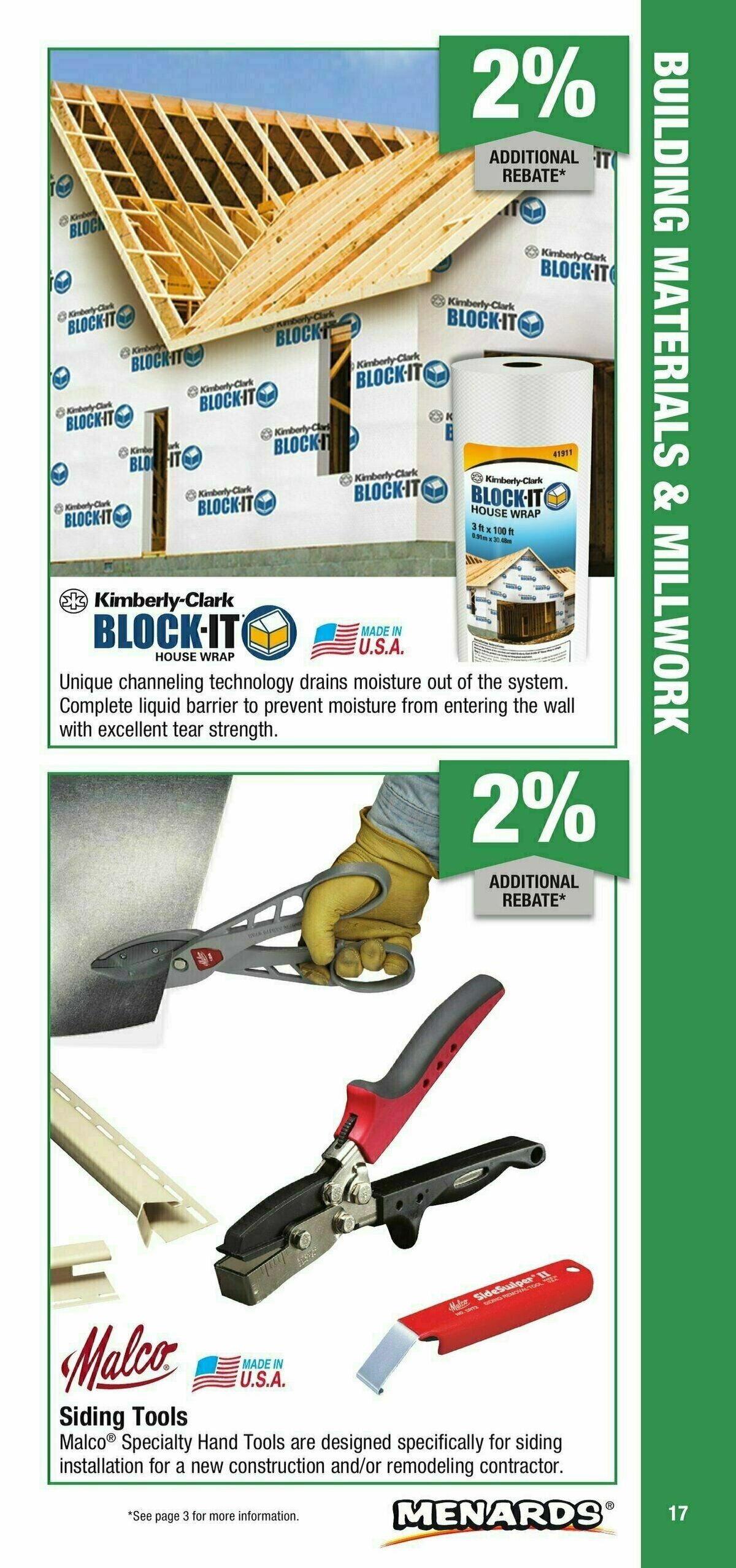 Menards Contractor Card Brochure Weekly Ad from January 1