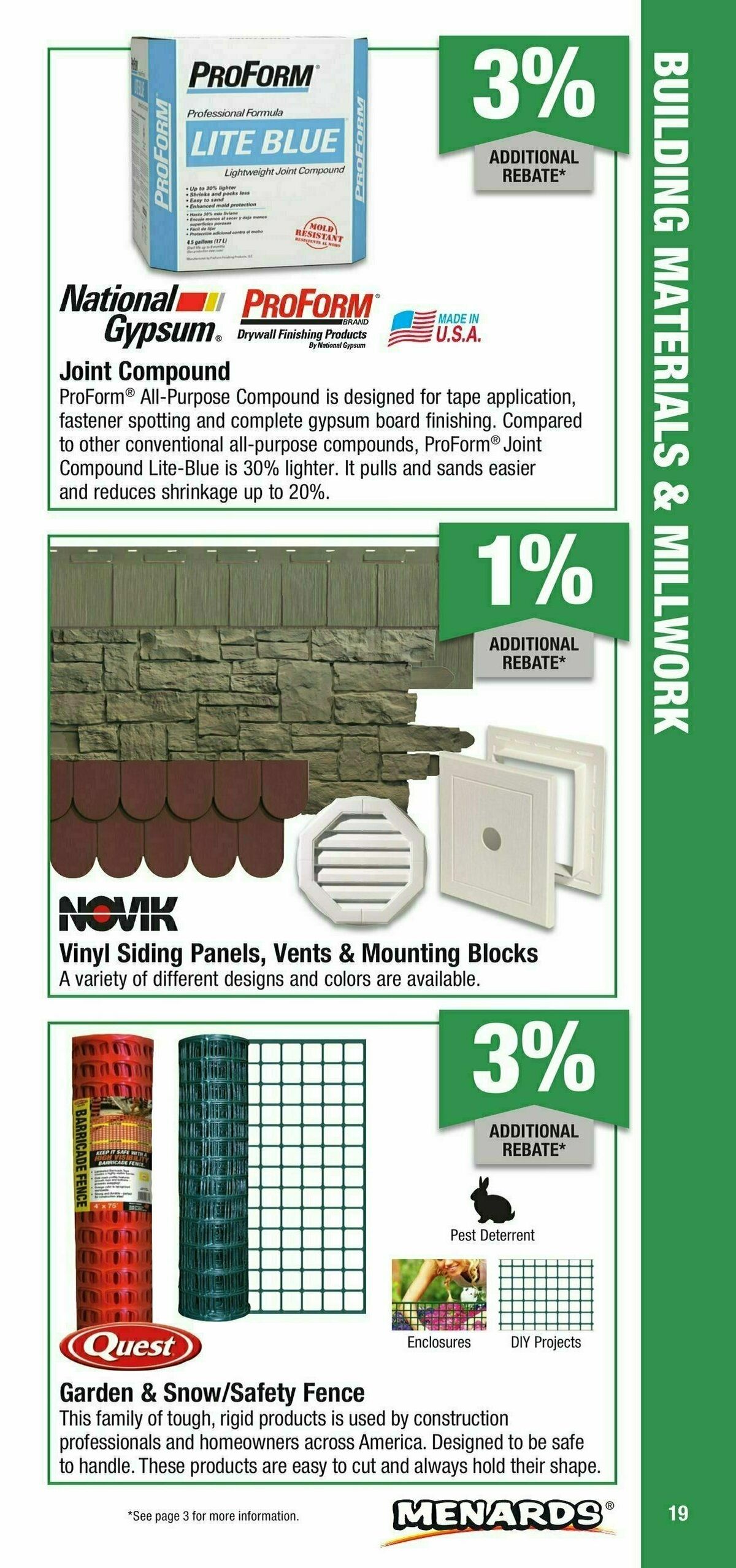 Menards Contractor Card Brochure Weekly Ad from January 1