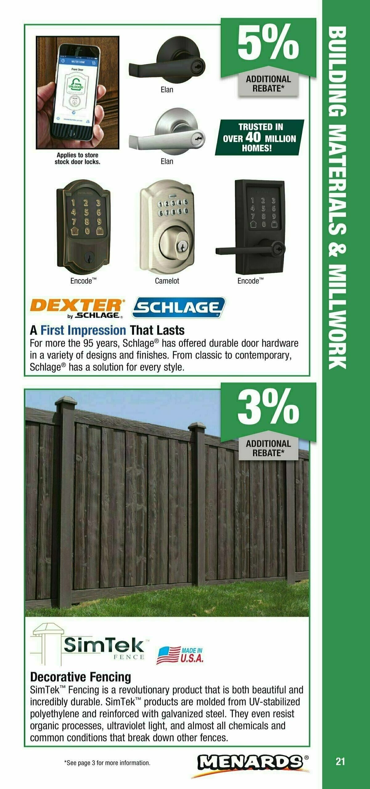 Menards Contractor Card Brochure Weekly Ad from January 1