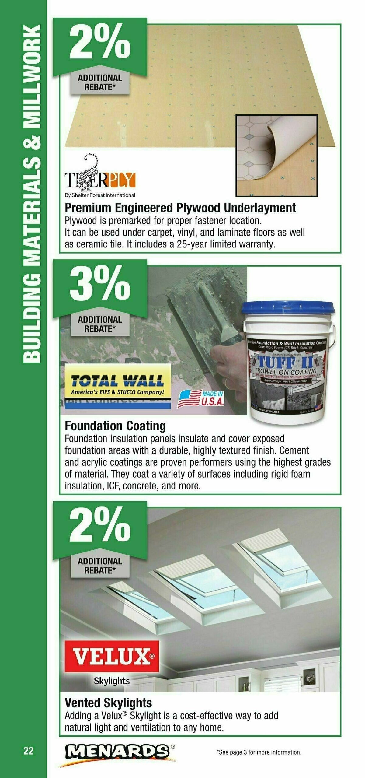 Menards Contractor Card Brochure Weekly Ad from January 1