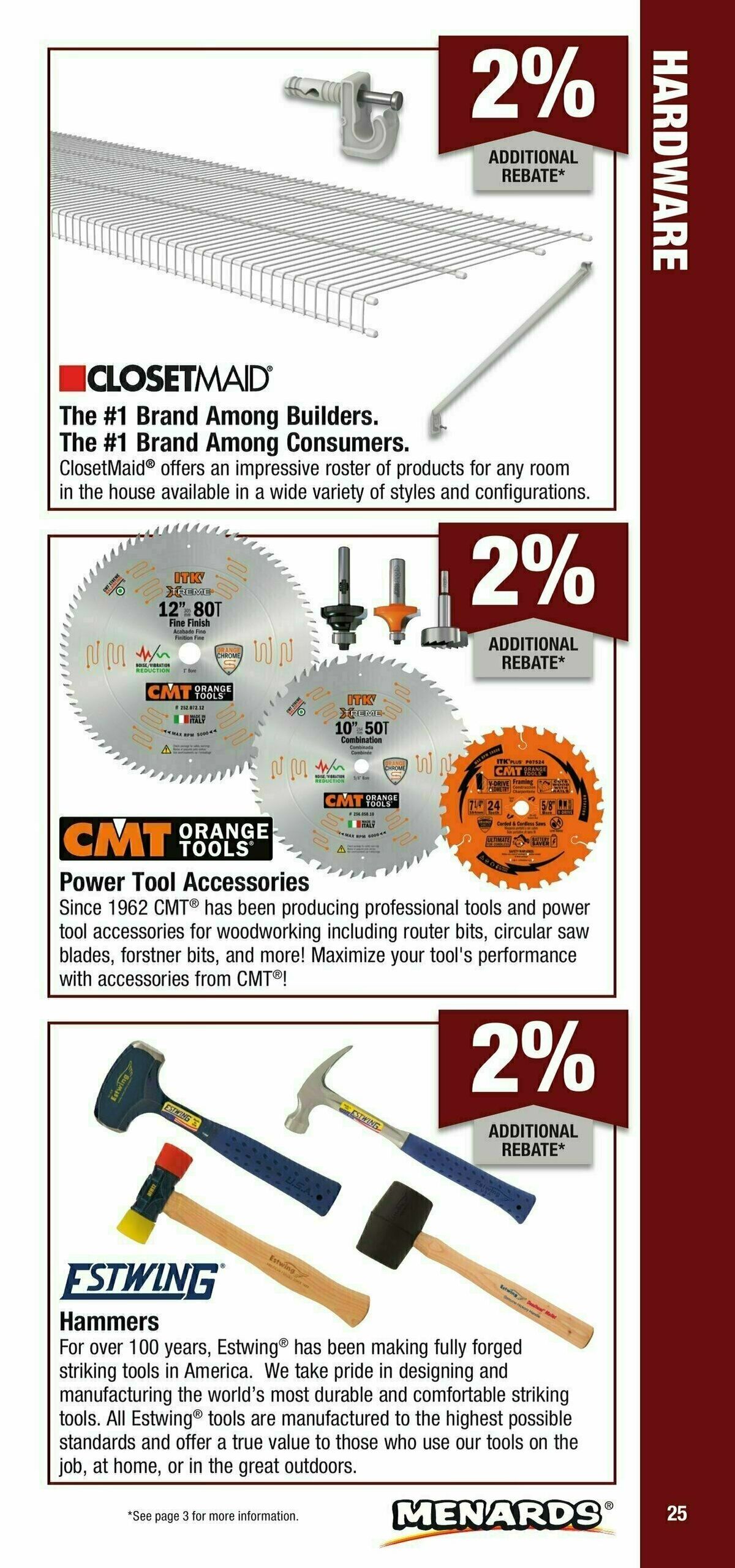 Menards Contractor Card Brochure Weekly Ad from January 1