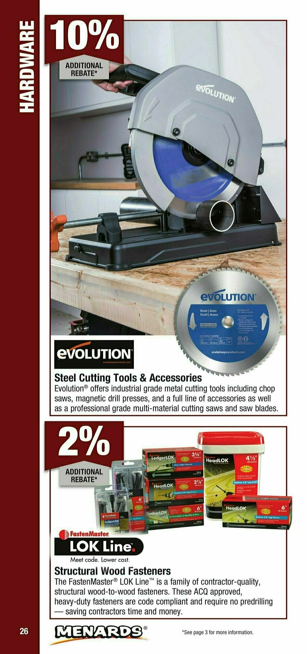 Menards Contractor Card Brochure Weekly Ad from January 1