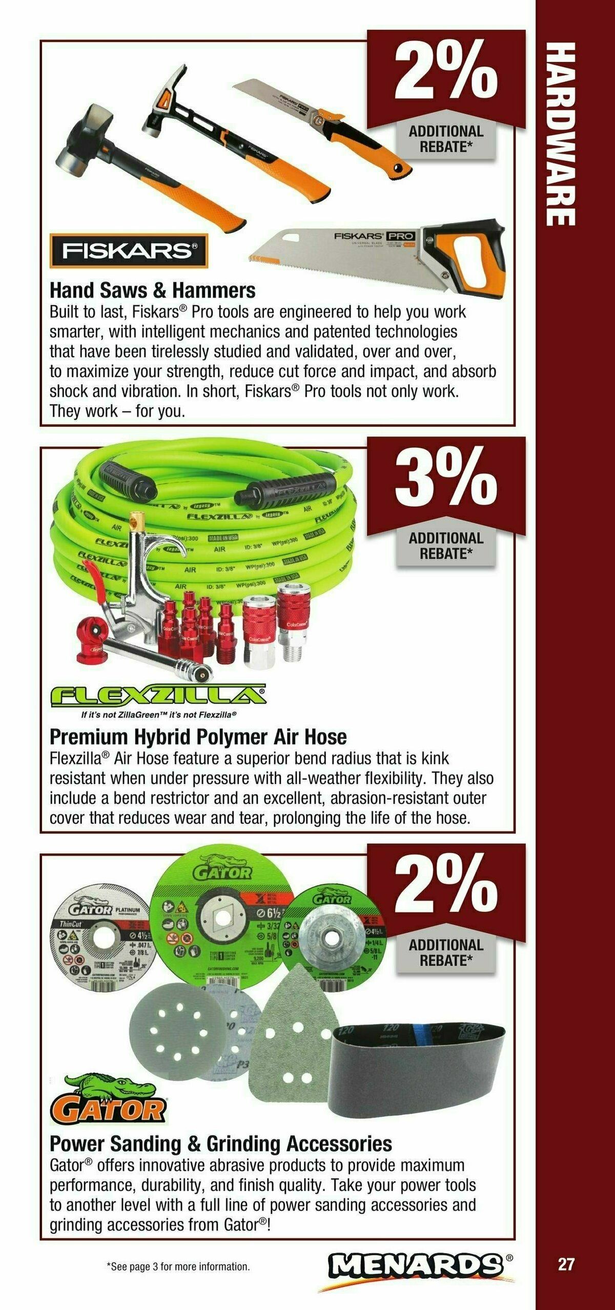 Menards Contractor Card Brochure Weekly Ad from January 1