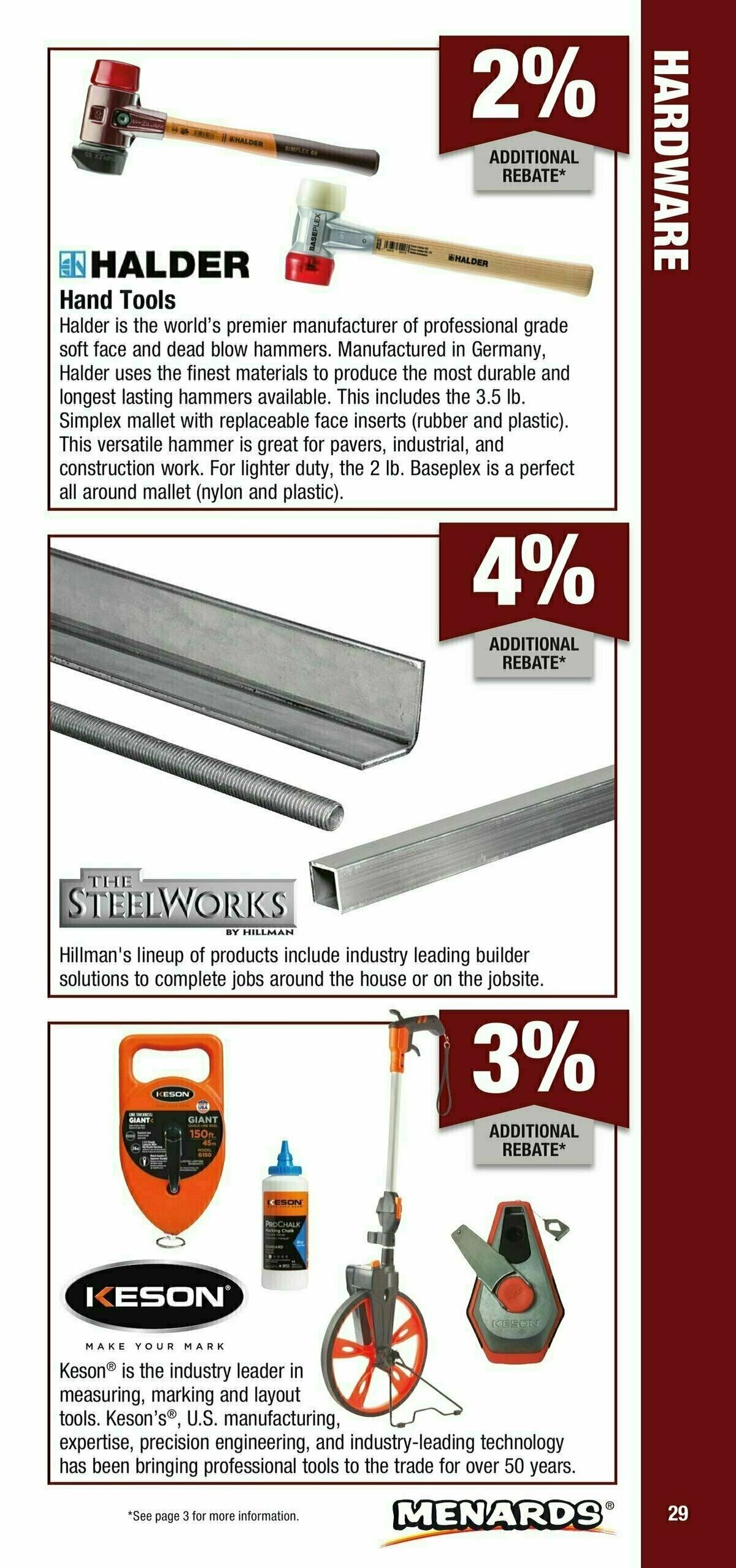 Menards Contractor Card Brochure Weekly Ad from January 1