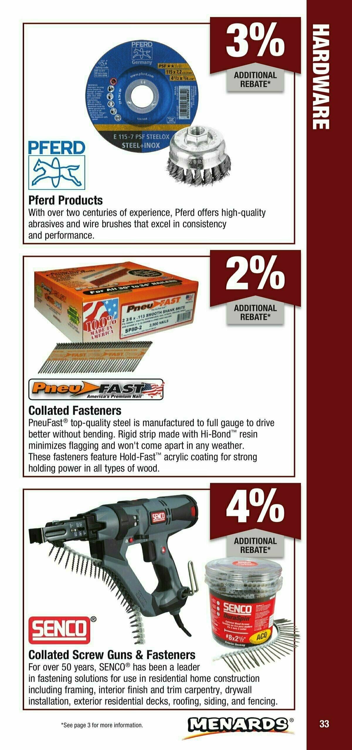 Menards Contractor Card Brochure Weekly Ad from January 1