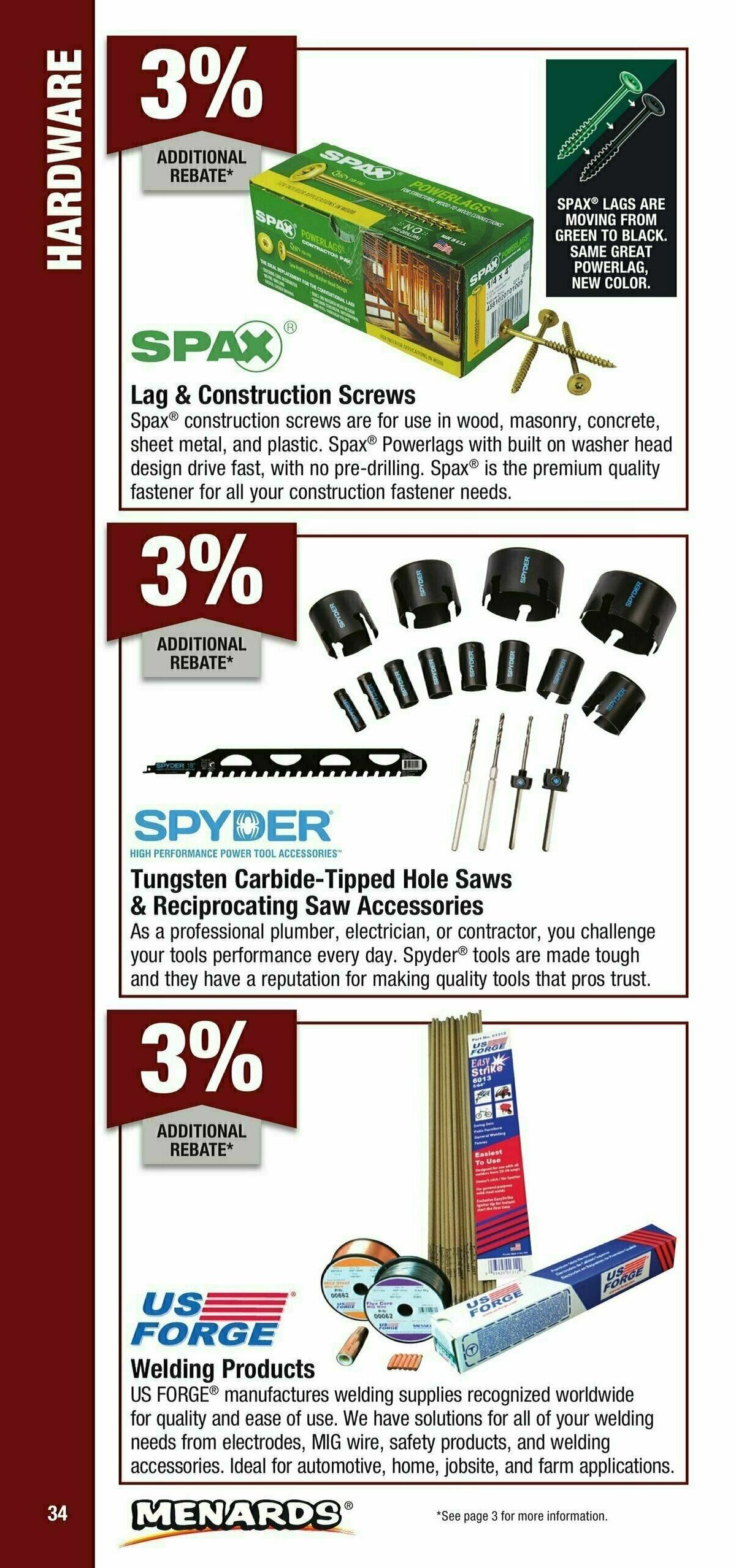 Menards Contractor Card Brochure Weekly Ad from January 1