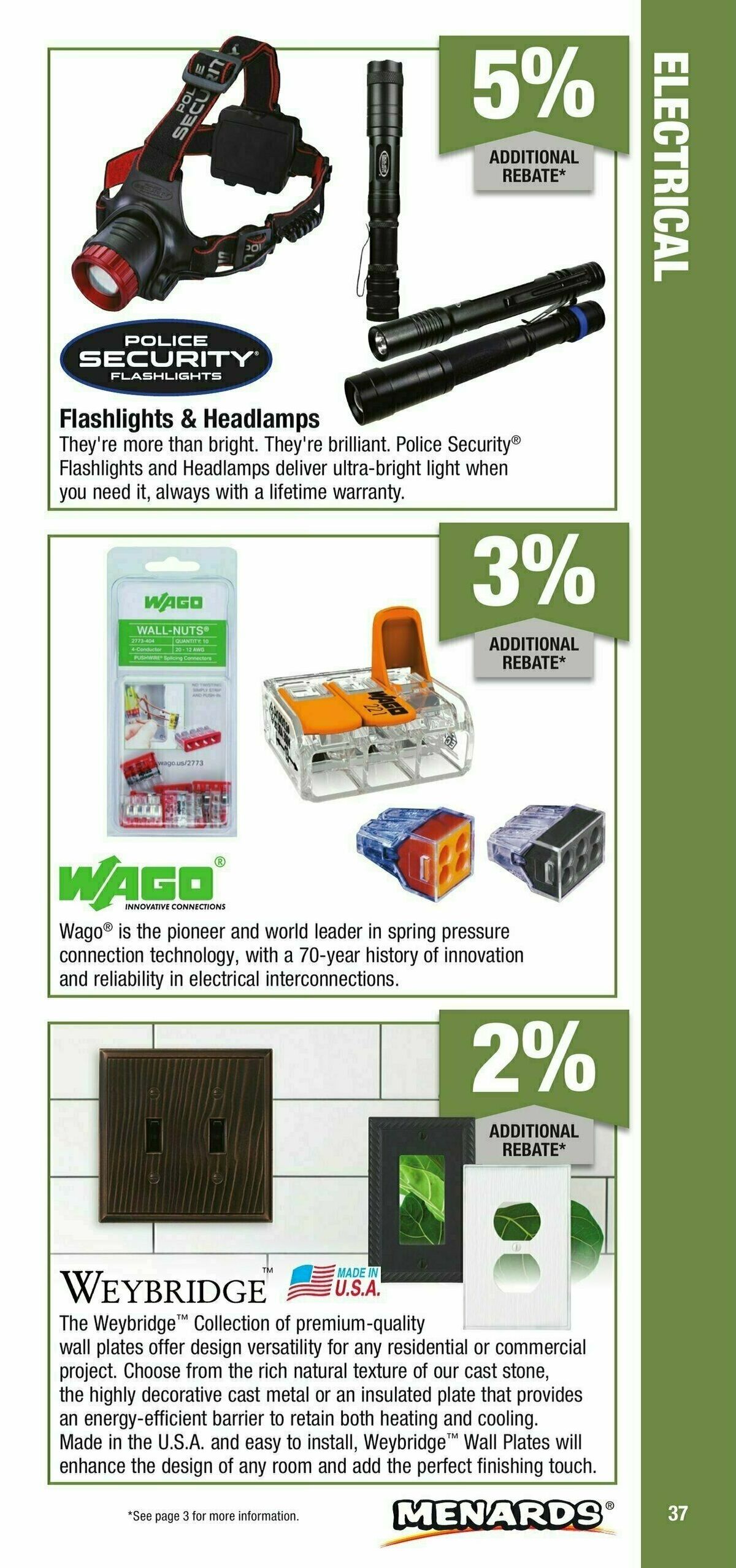 Menards Contractor Card Brochure Weekly Ad from January 1