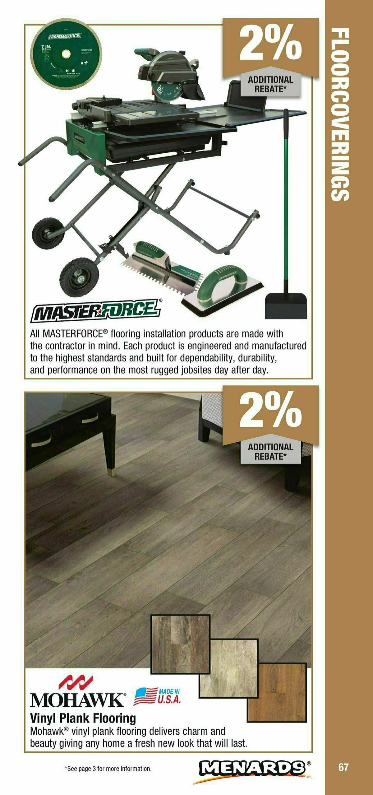 Menards Contractor Card Brochure Weekly Ad from January 1