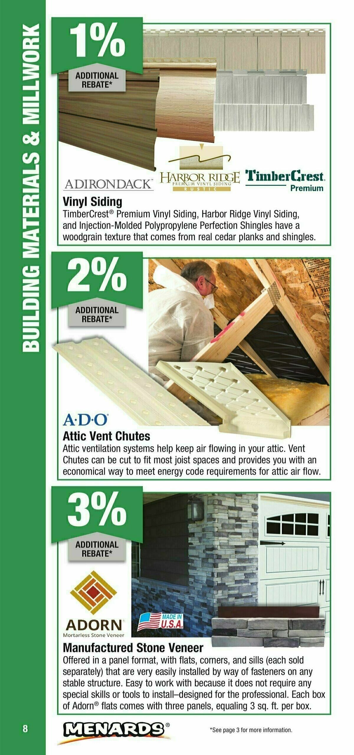 Menards Contractor Card Brochure Weekly Ad from January 1