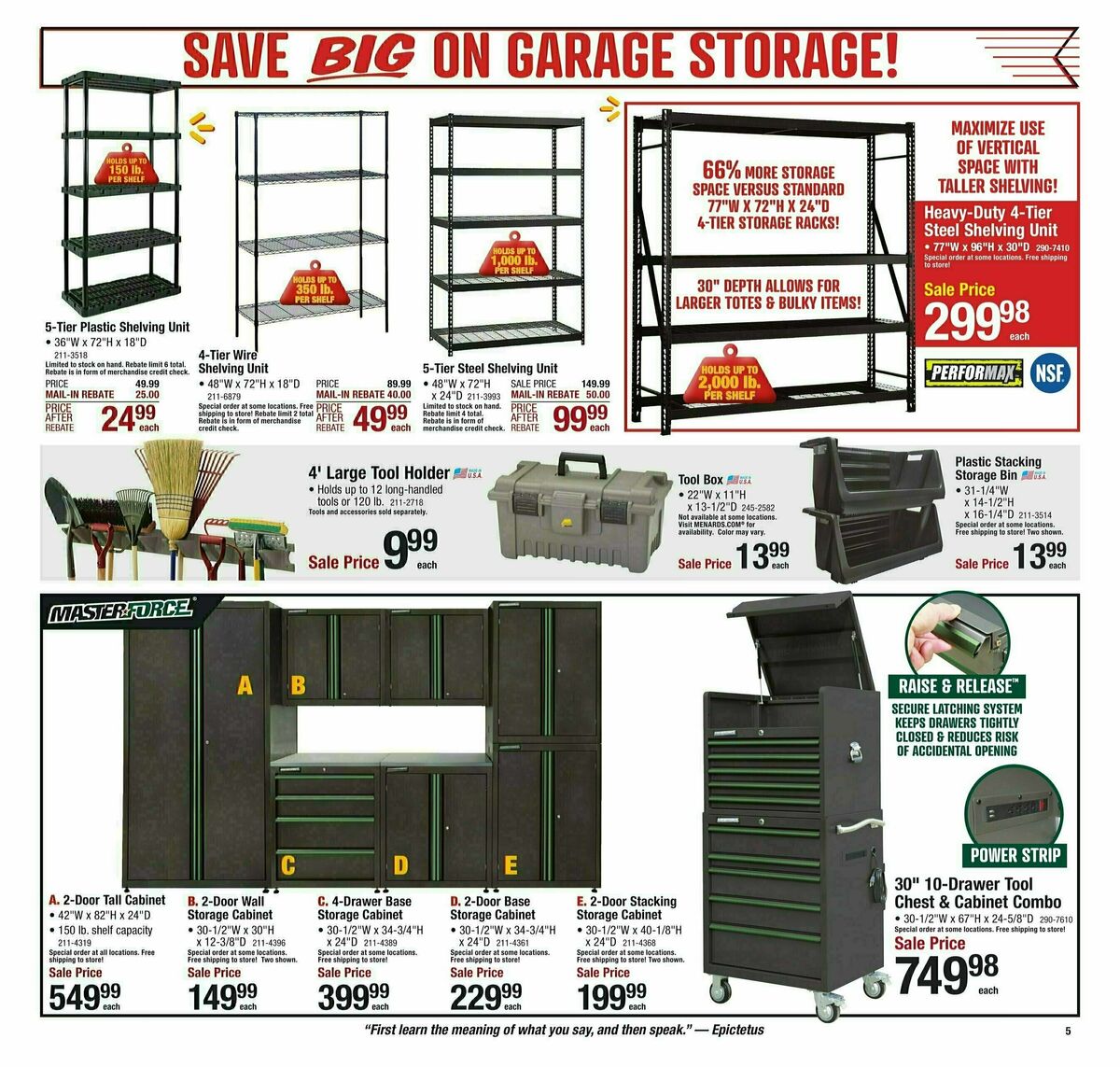 Menards Big Buys, Big Savings! Sale Weekly Ad from January 3