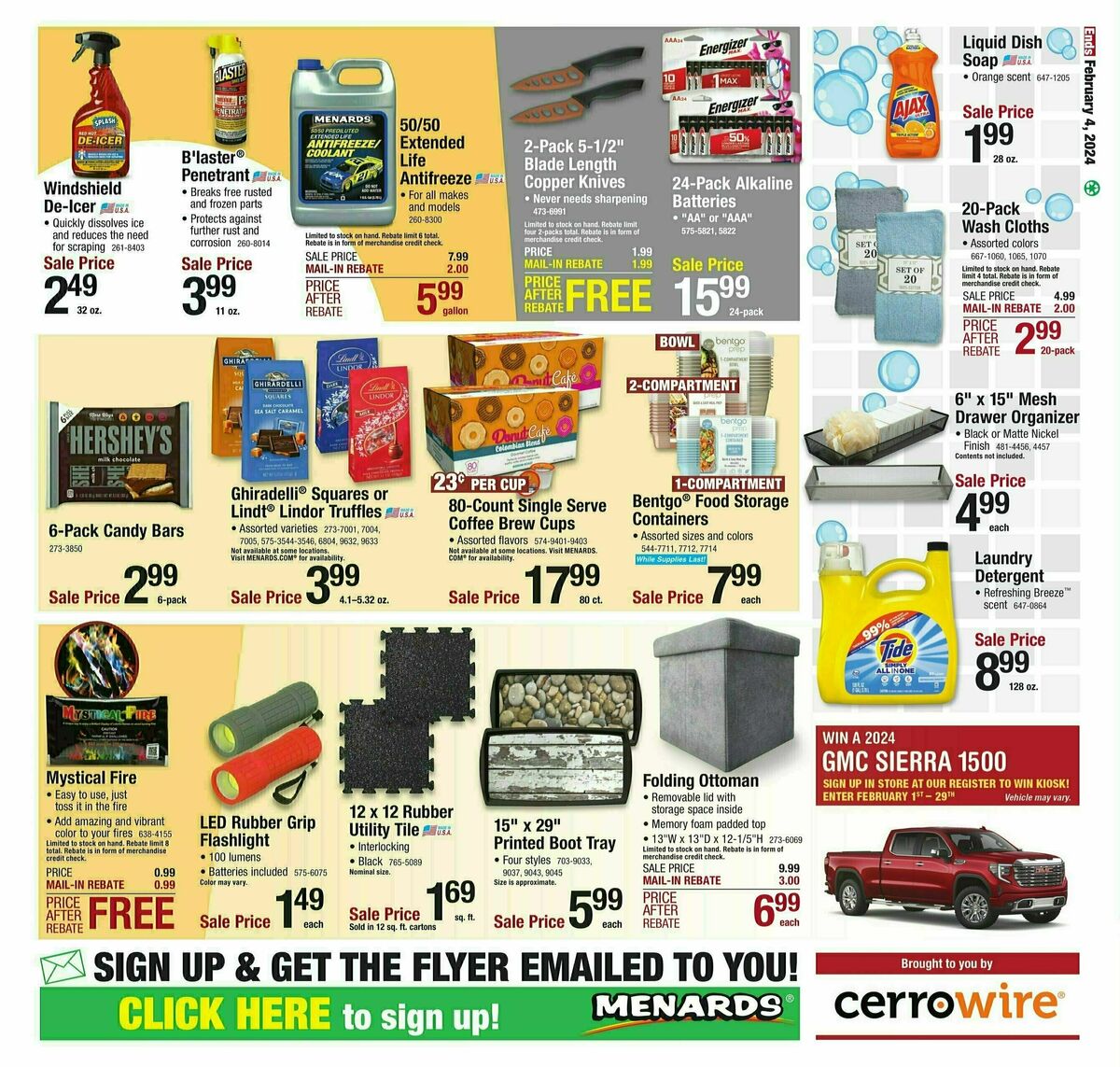 Menards Project Days Sale Weekly Ad from January 24