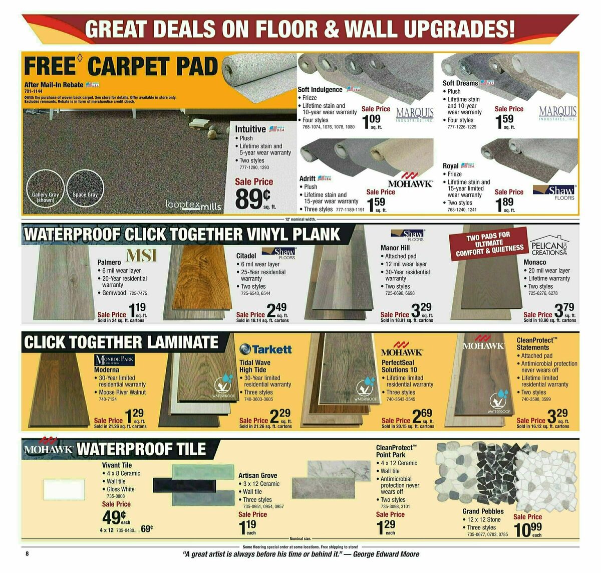 Menards Project Days Sale Weekly Ad from January 24