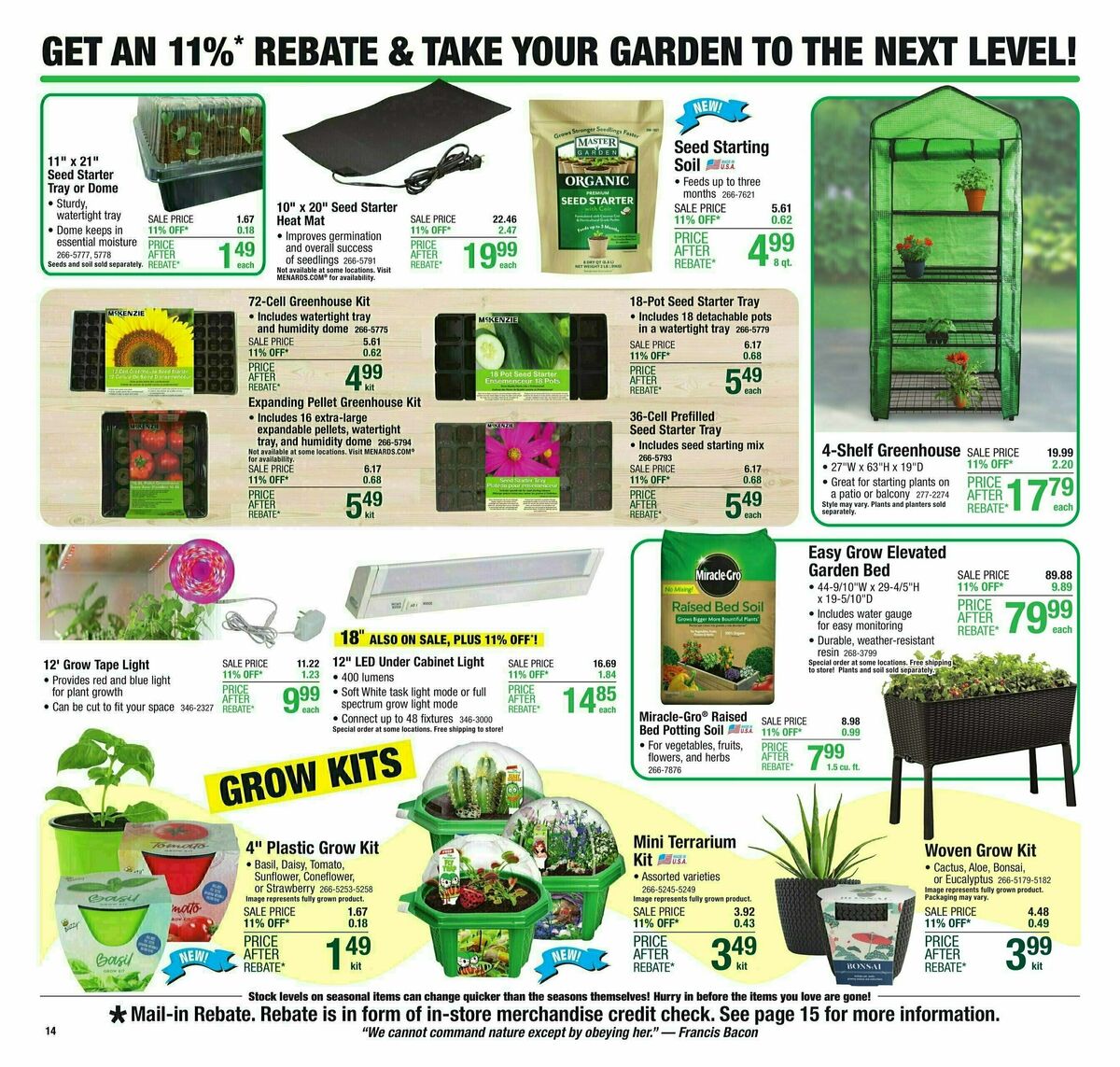 Menards 11% Rebate Sale Weekly Ad from February 22