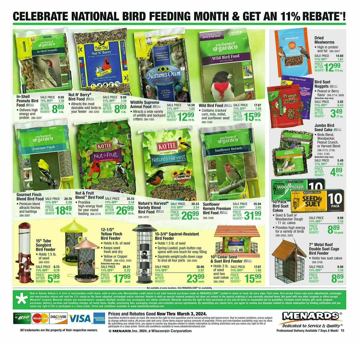 Menards 11% Rebate Sale Weekly Ad from February 22