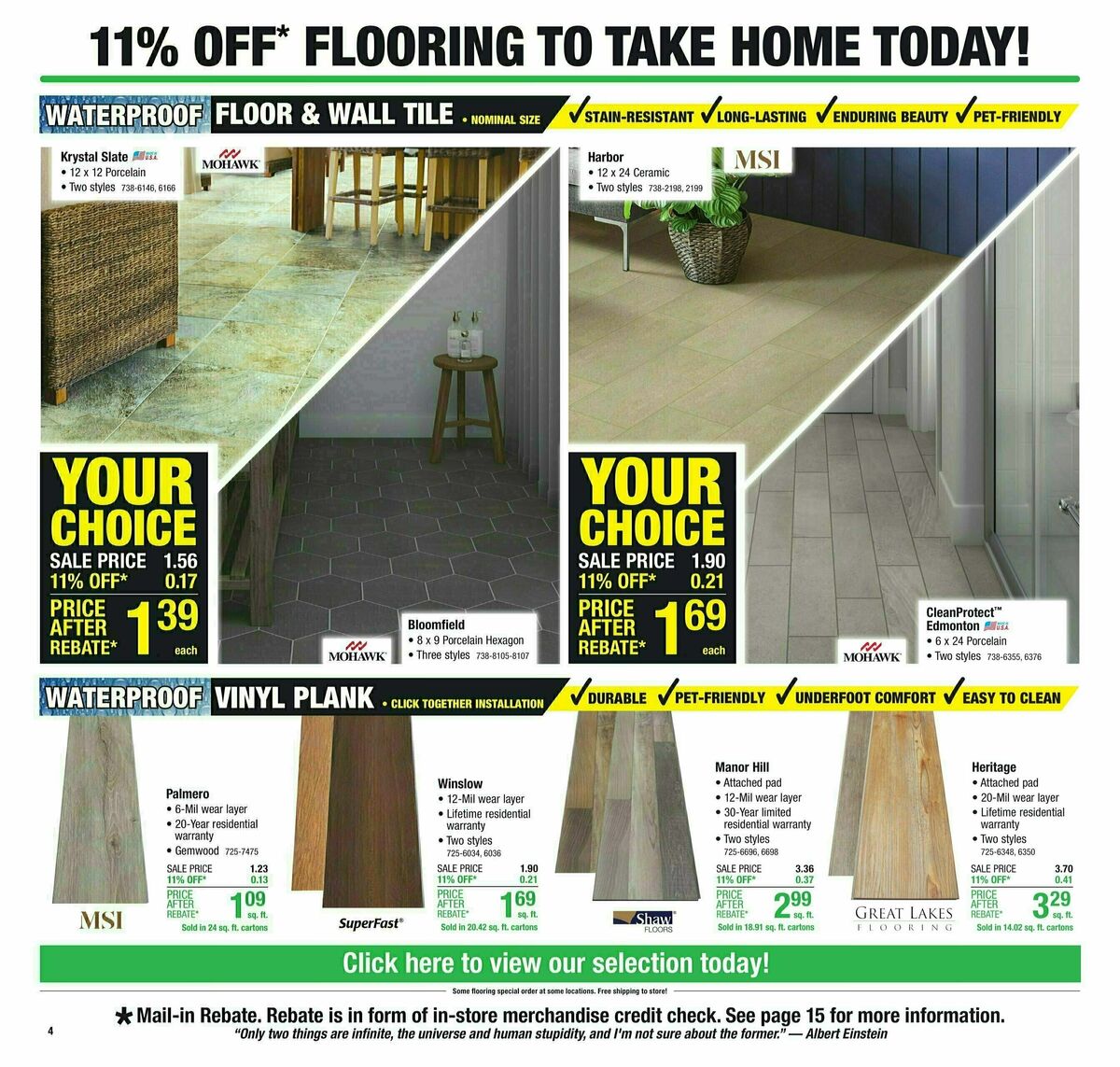 Menards 11% Rebate Sale Weekly Ad from February 22