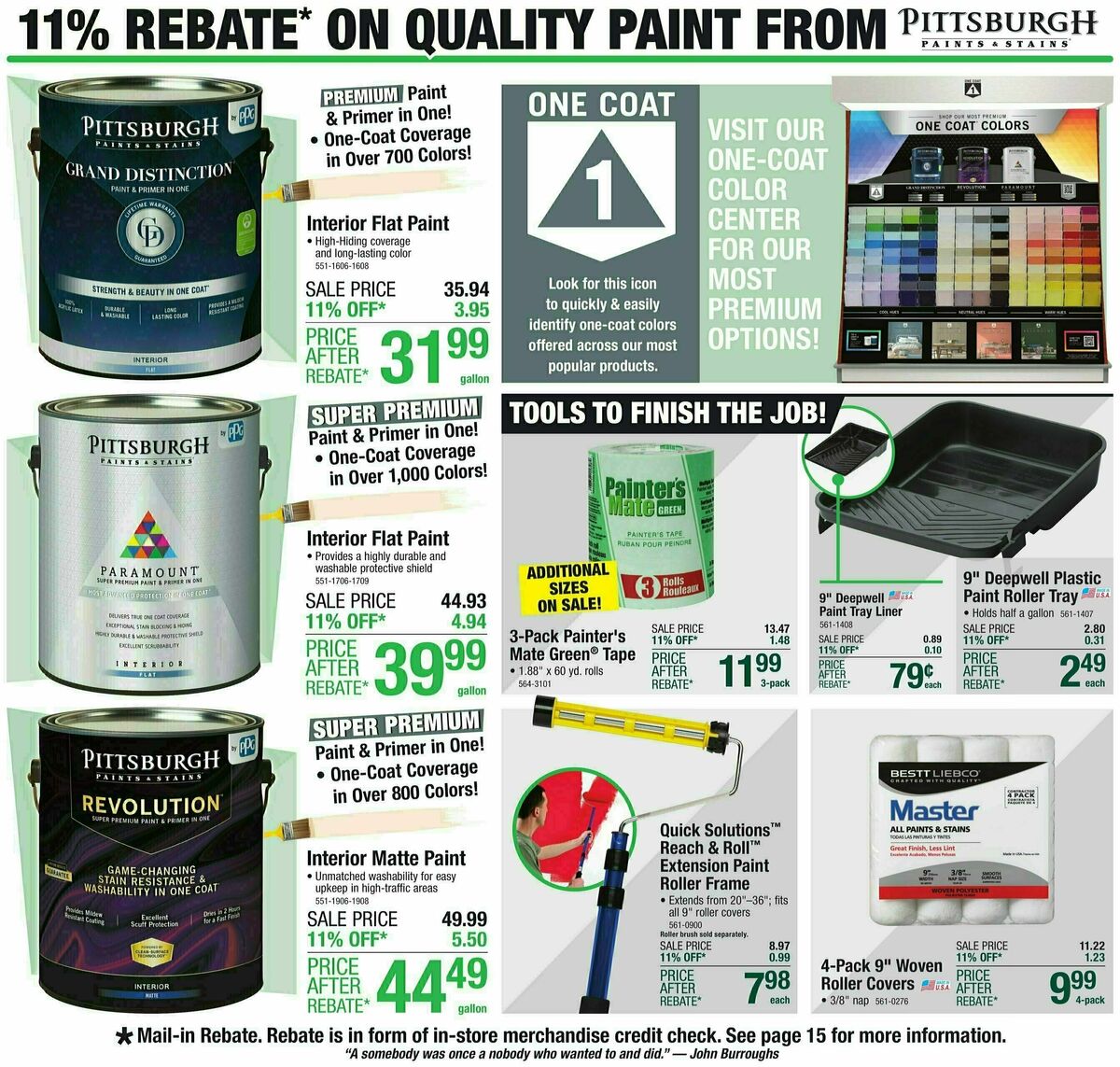 Menards 11% Rebate Sale Weekly Ad from February 22