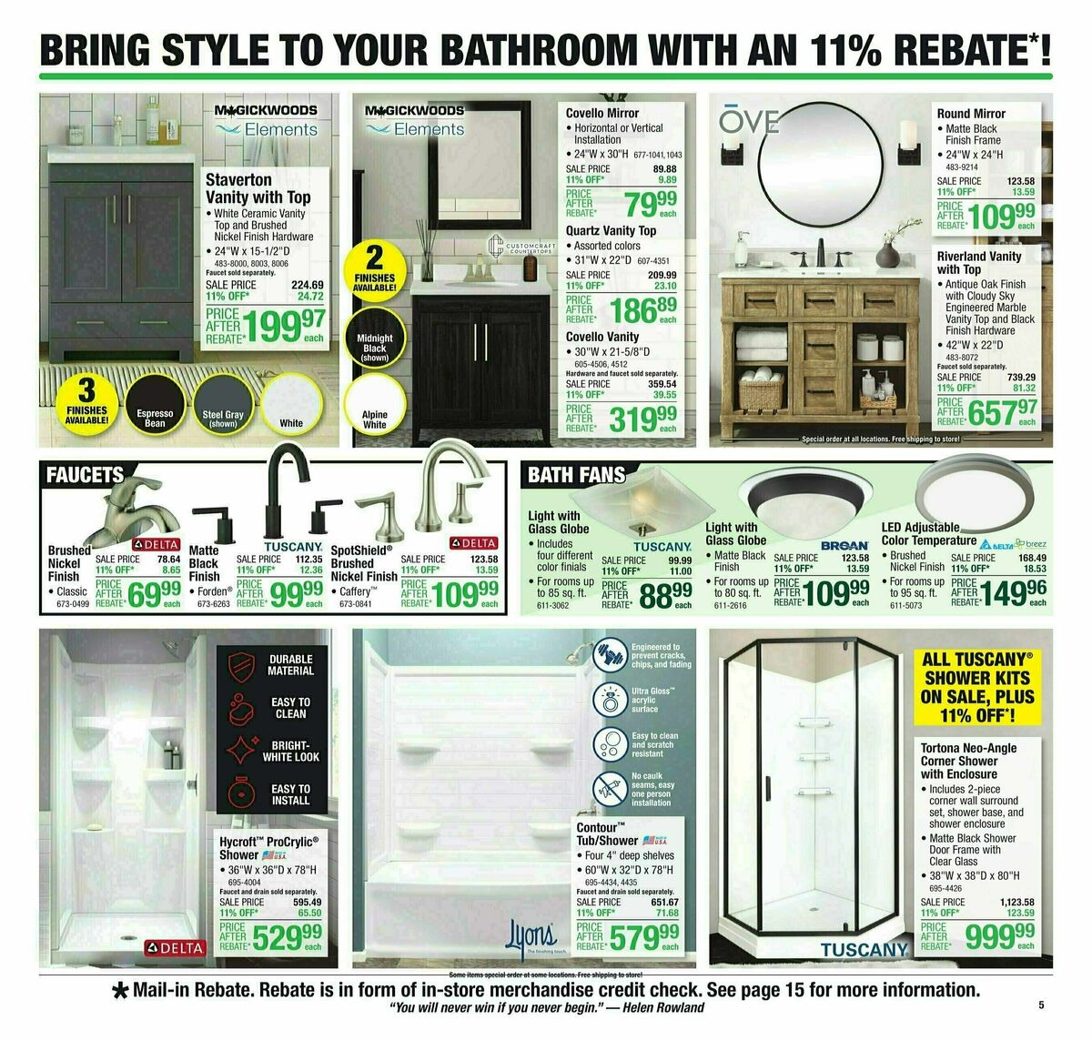 Menards 11% Rebate Sale Weekly Ad from February 22