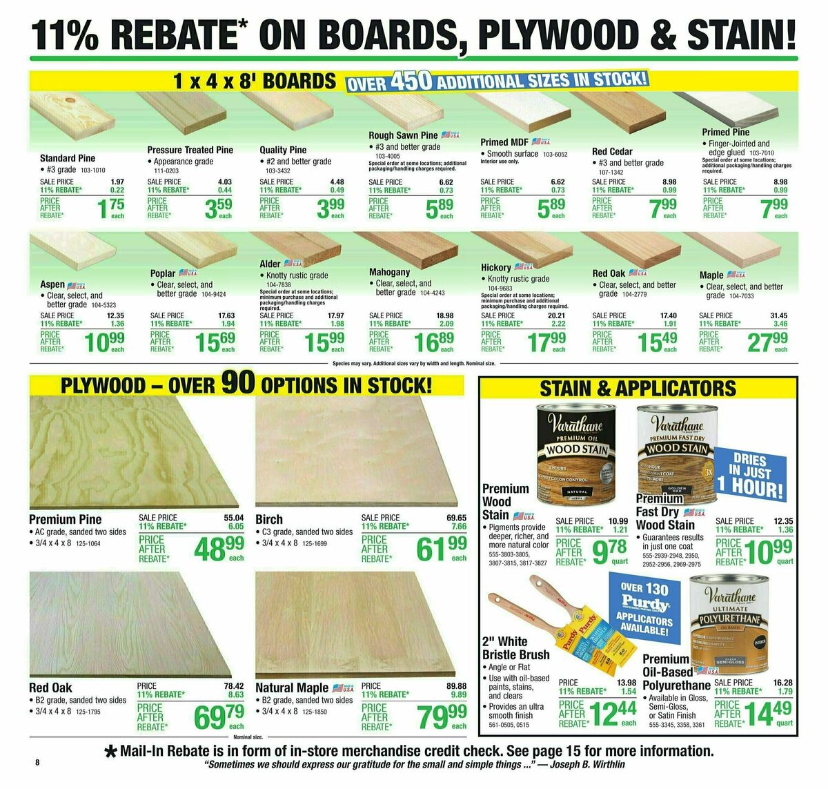 Menards 11% Rebate Sale Weekly Ad from February 28