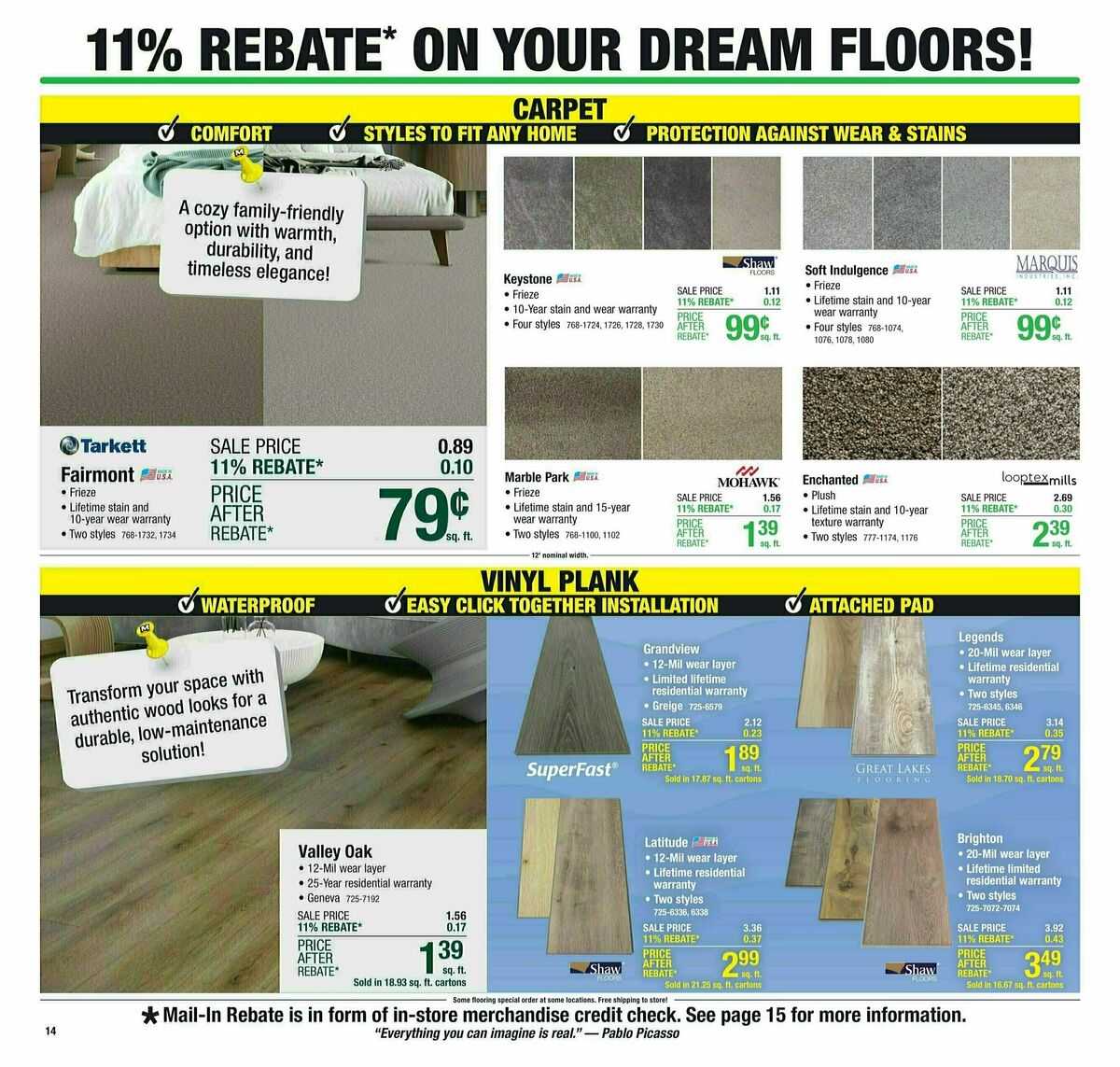 Menards 11% Rebate Sale Weekly Ad from February 28