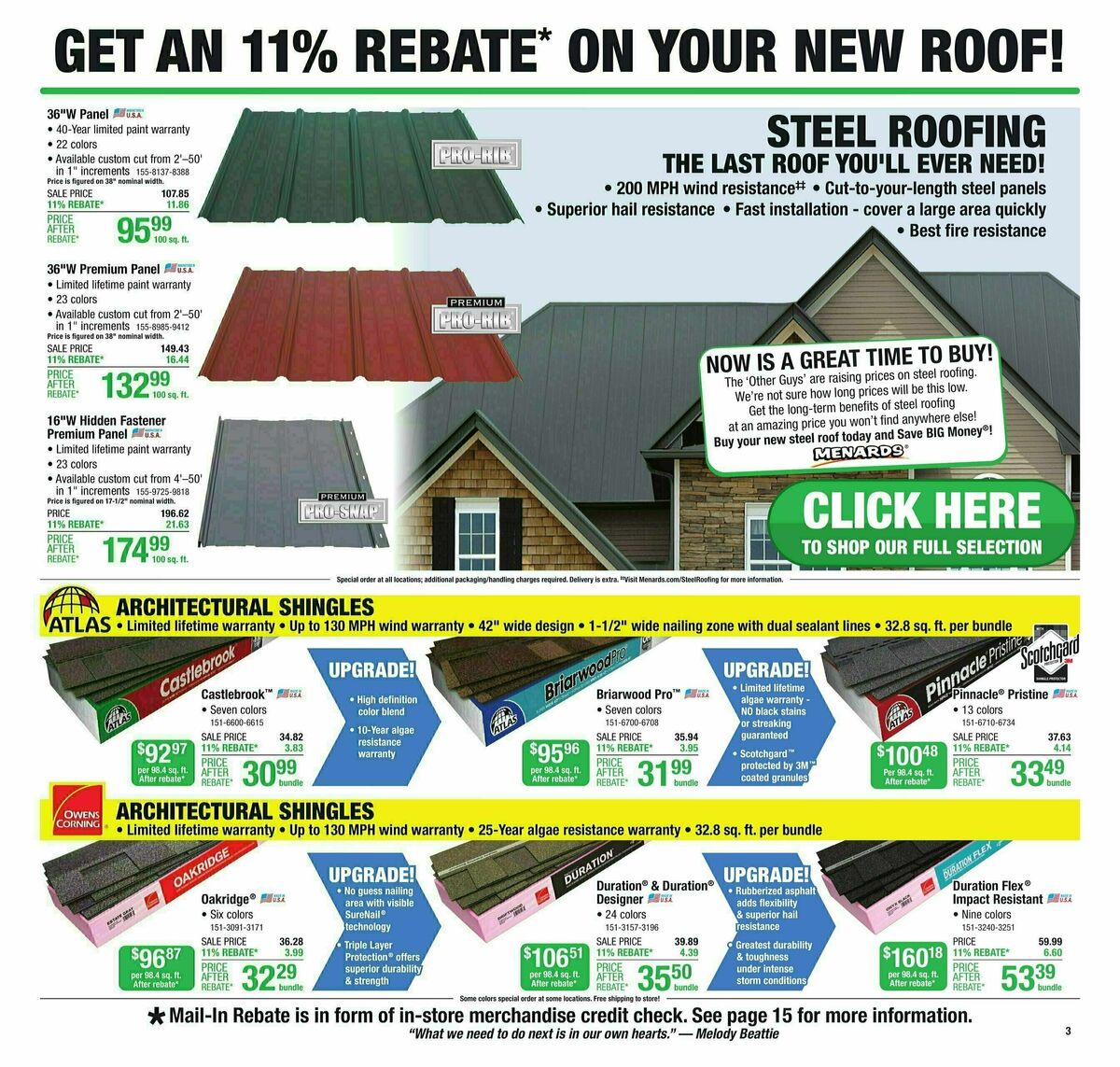 Menards 11% Rebate Sale Weekly Ad from February 28