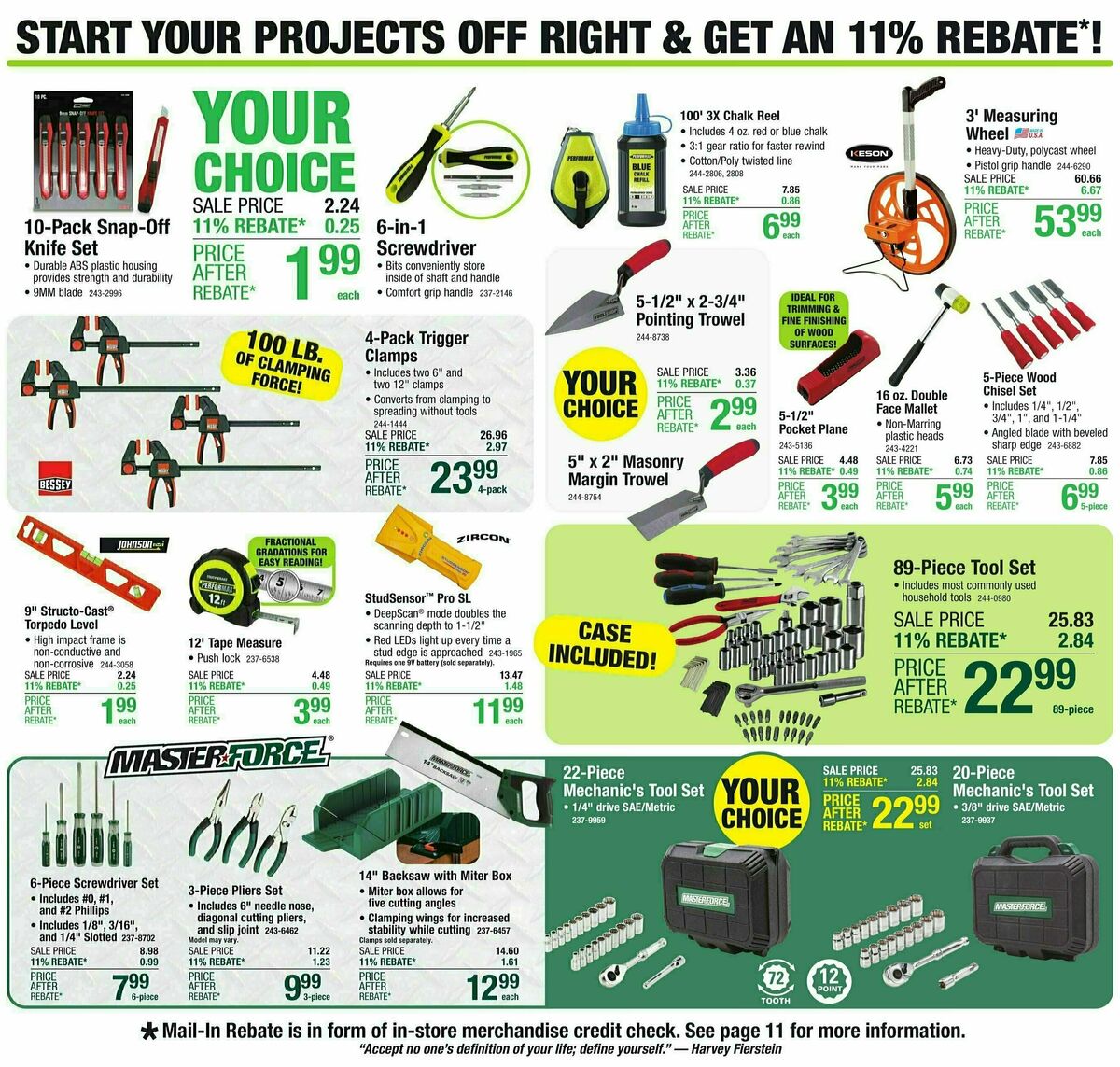 Menards 11% Rebate Sale Weekly Ad from March 6