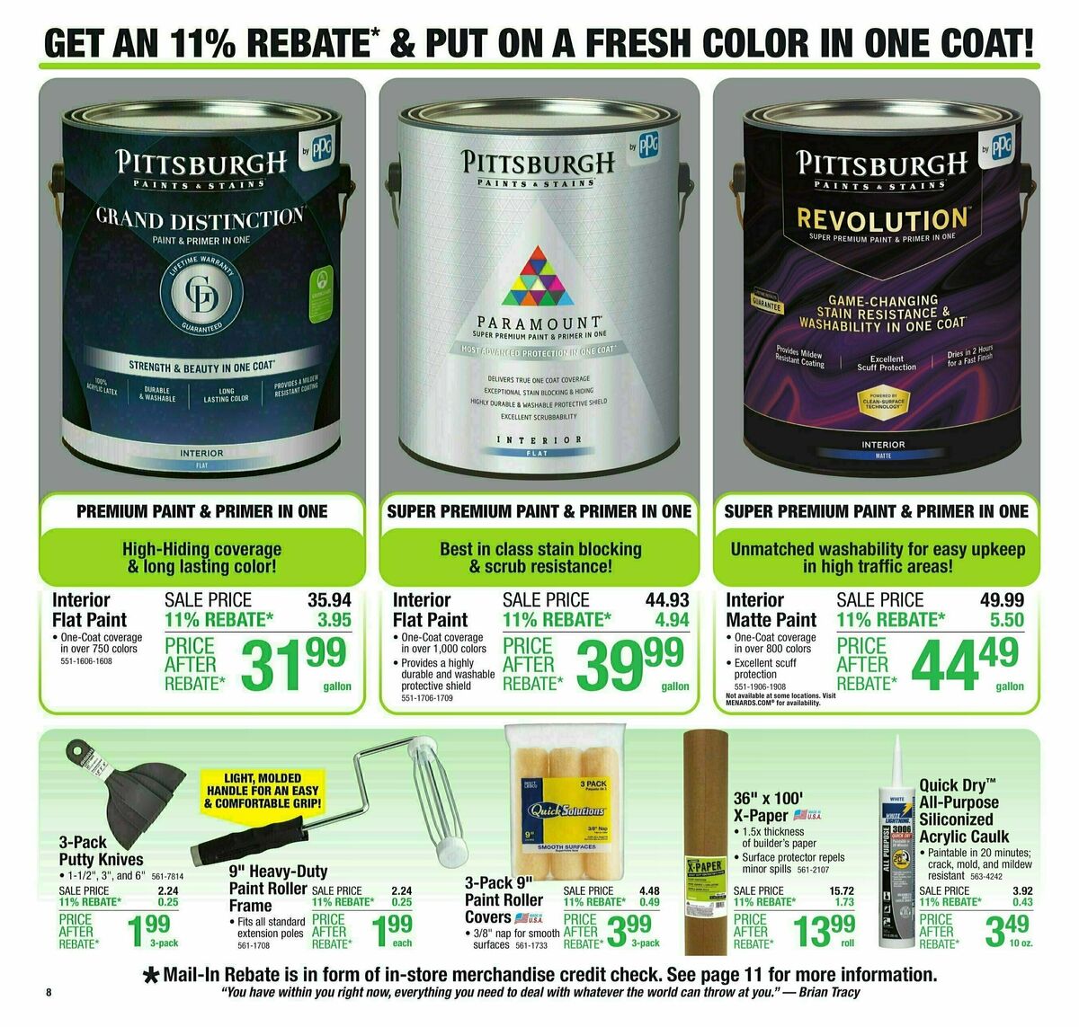 Menards 11% Rebate Sale Weekly Ad from March 6