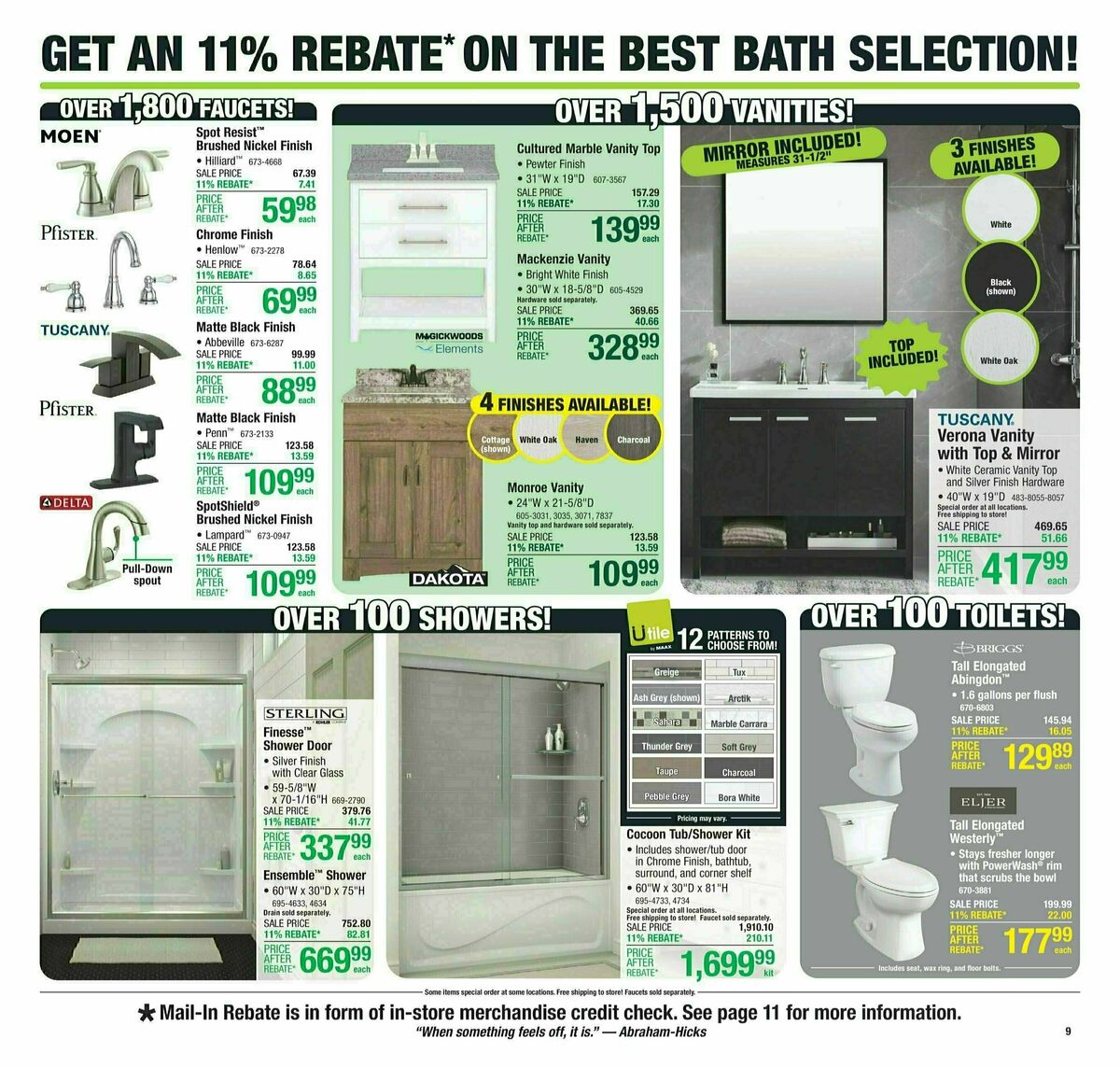 Menards 11% Rebate Sale Weekly Ad from March 6