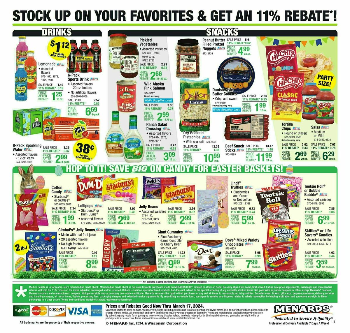 Menards 11% Rebate Sale Weekly Ad from March 6