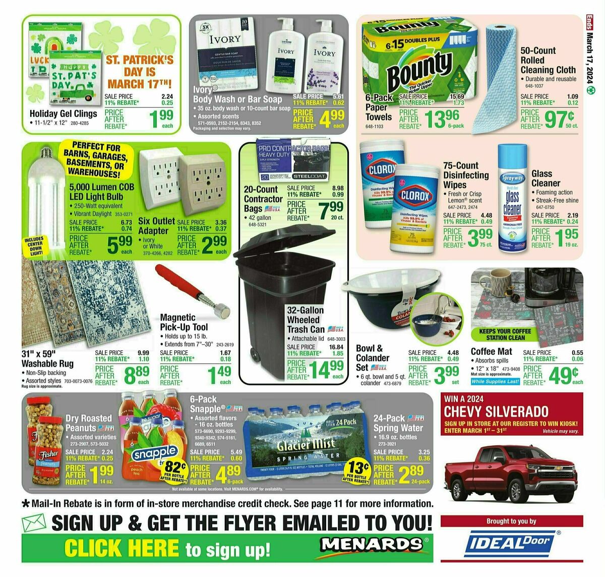 Menards 11% Rebate Sale Weekly Ad from March 6