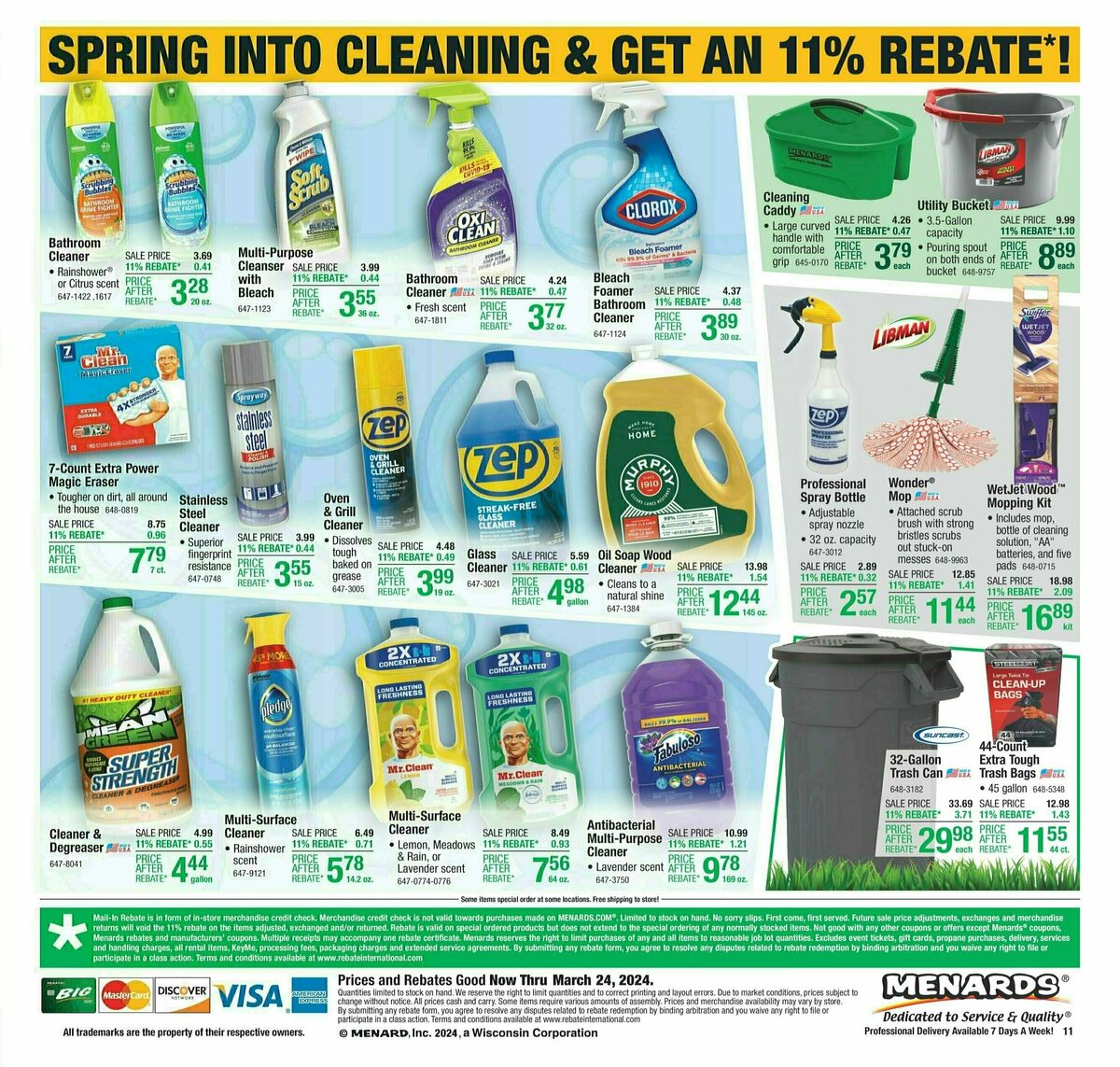 Menards 11% Rebate Sale Weekly Ad from March 13