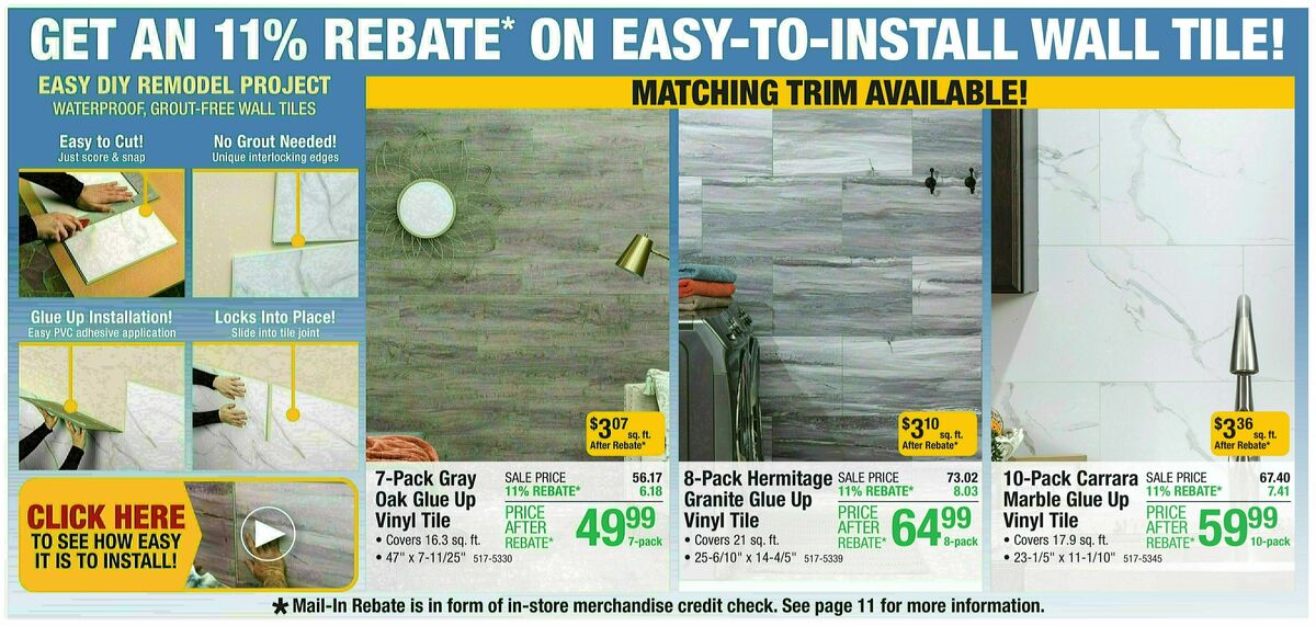 Menards 11% Rebate Sale Weekly Ad from March 13