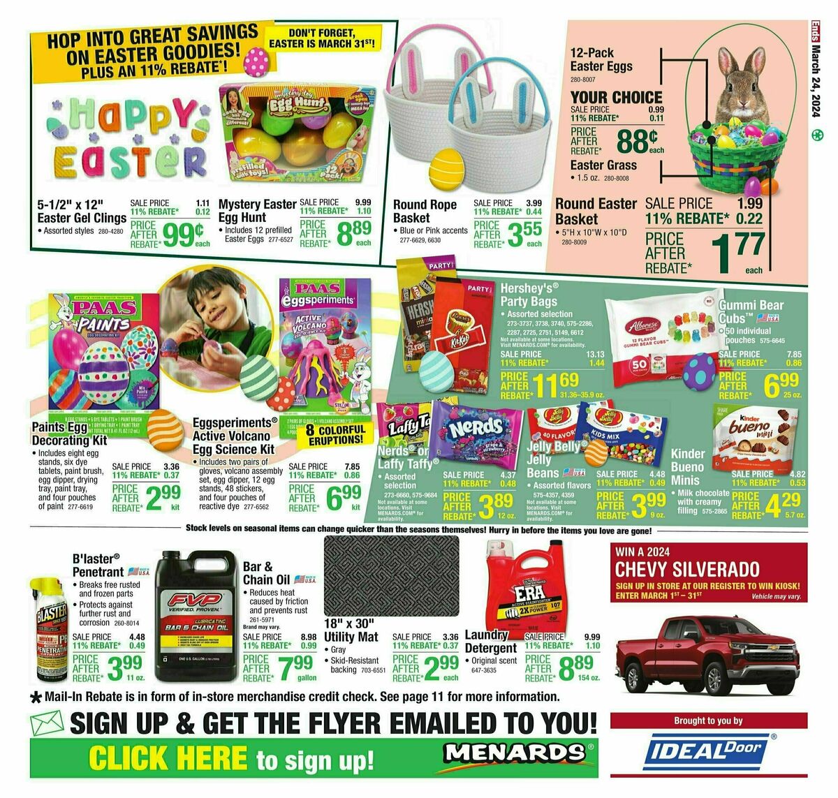 Menards 11% Rebate Sale Weekly Ad from March 13