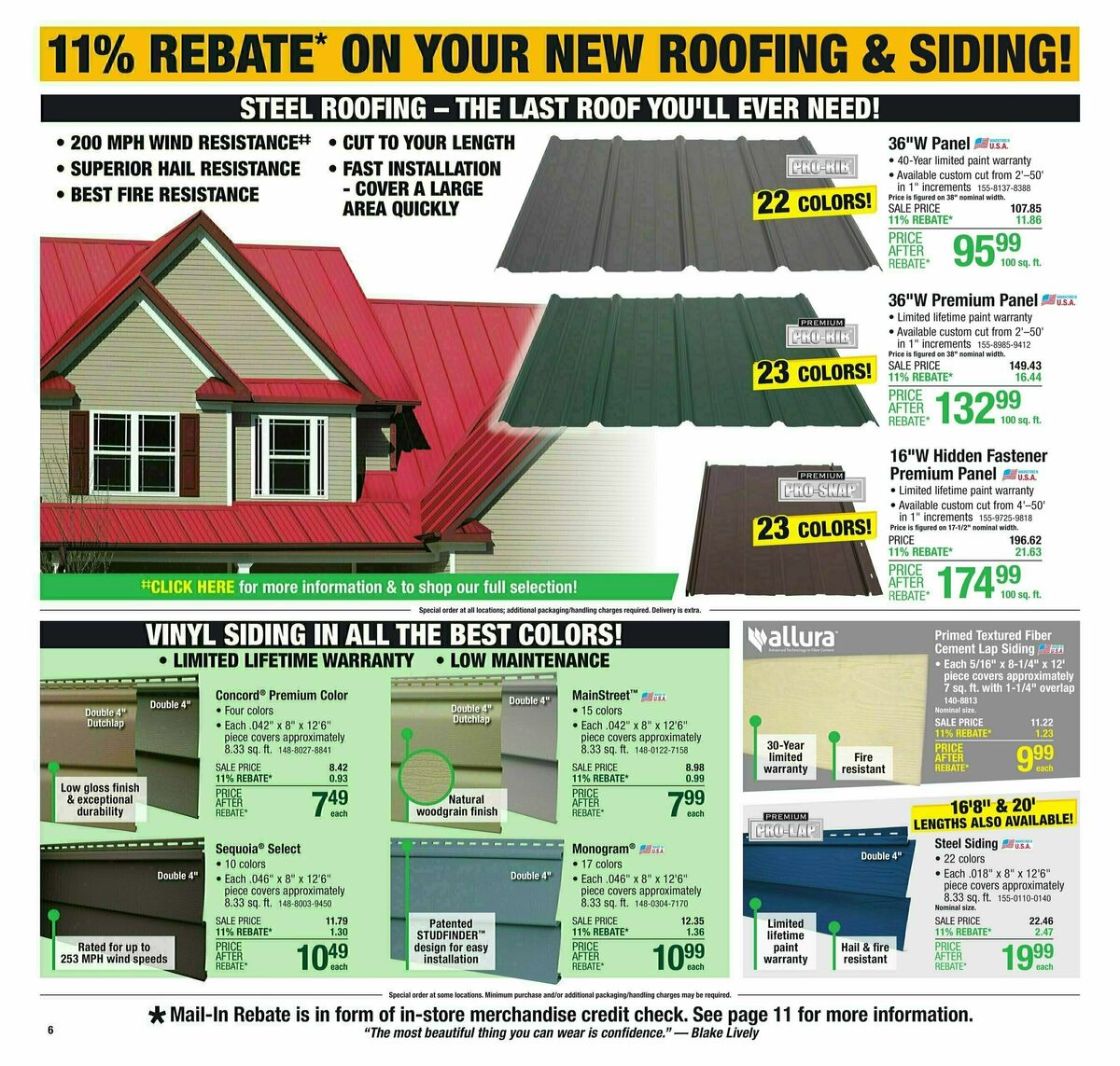 Menards 11% Rebate Sale Weekly Ad from March 13