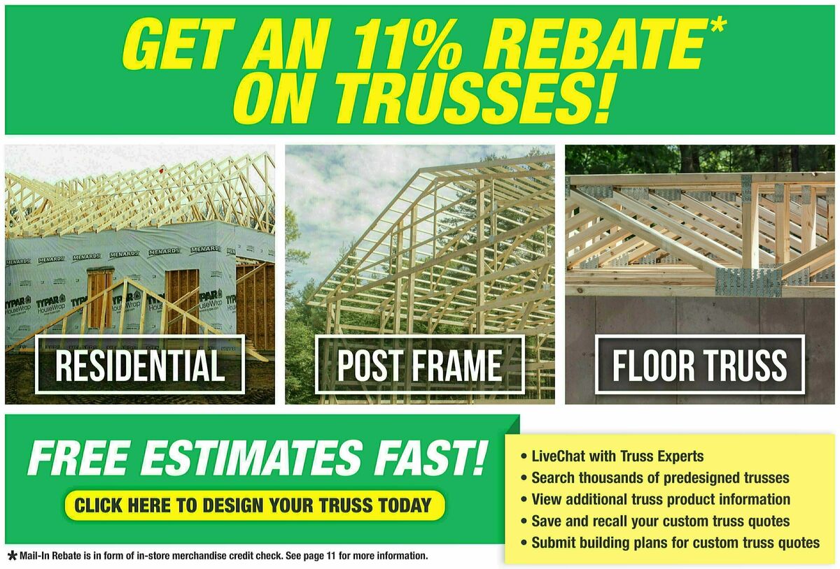 Menards 11% Rebate Sale Weekly Ad from March 13