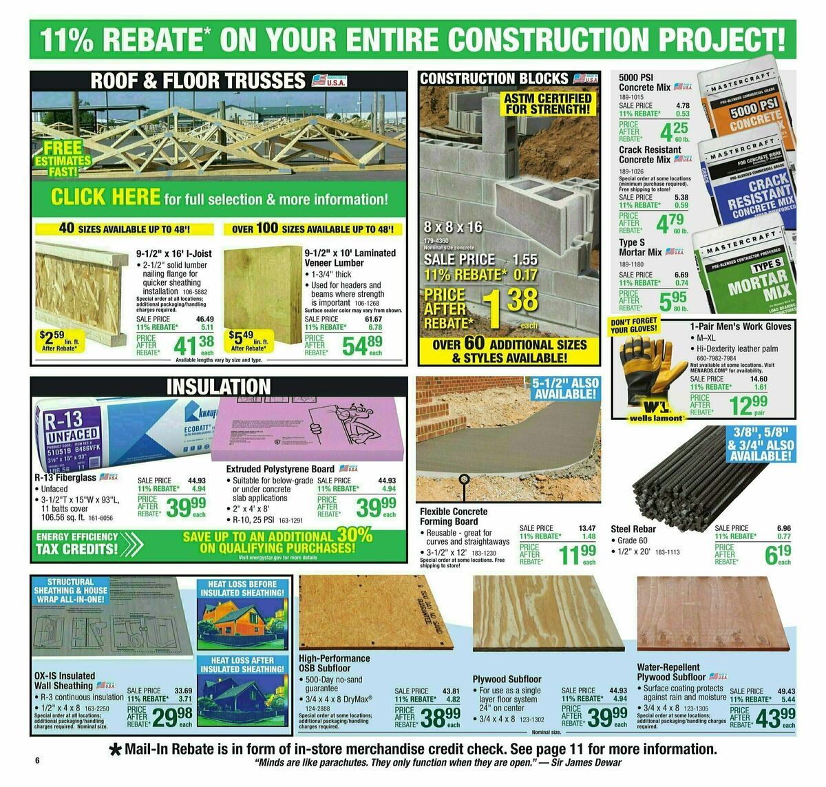 Menards 11% Rebate Sale Weekly Ad from March 20