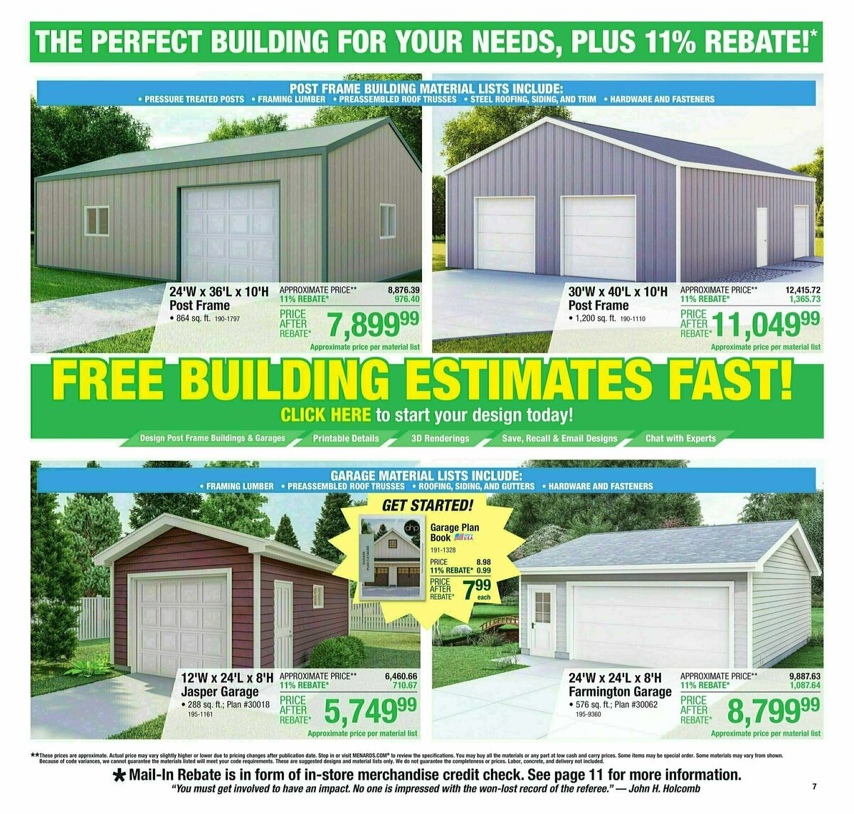 Menards 11% Rebate Sale Weekly Ad from March 20