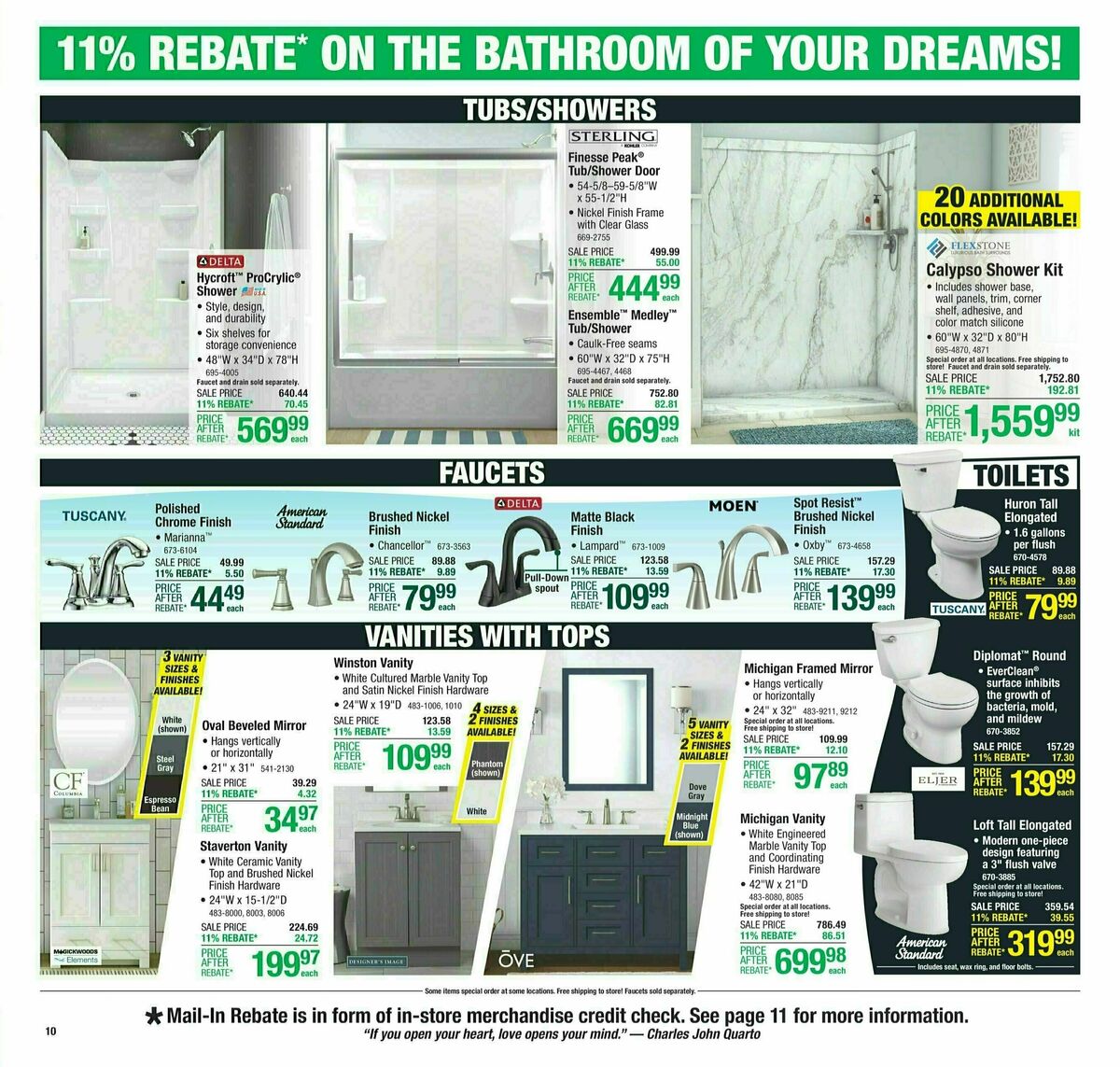 Menards 11% Rebate Sale Weekly Ad from March 20