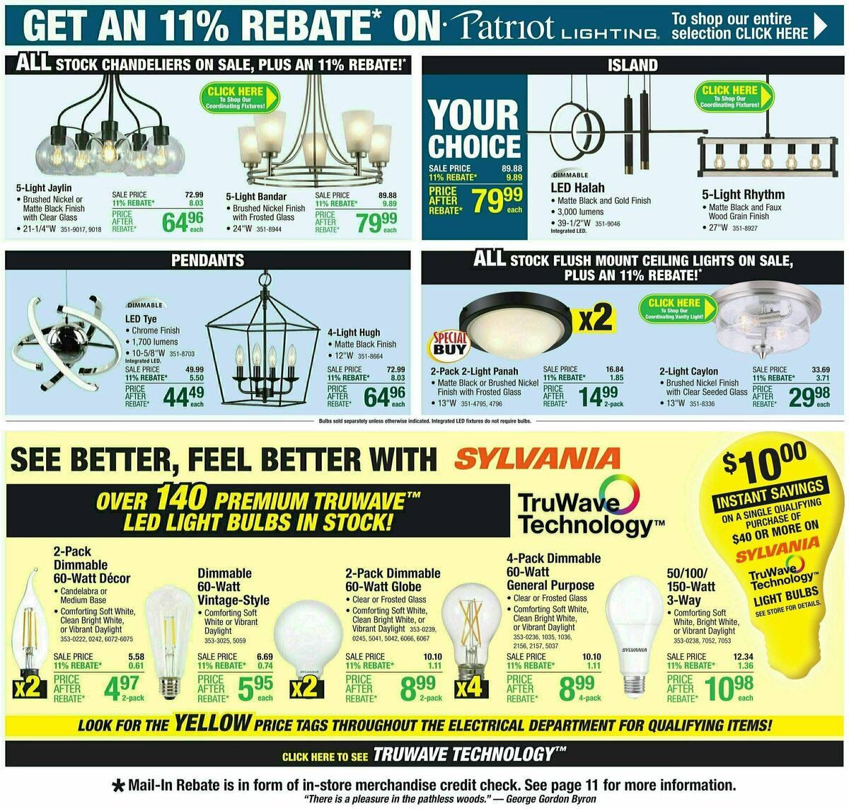 Menards 11% Rebate Sale Weekly Ad from March 20