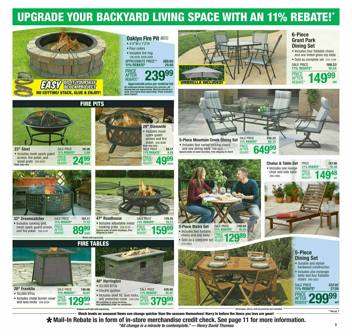 Menards 11% Rebate Sale Weekly Ad from March 20