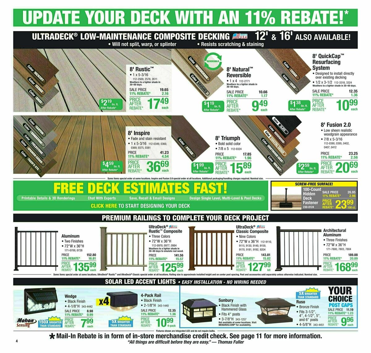 Menards 11% Rebate Sale Weekly Ad from March 20