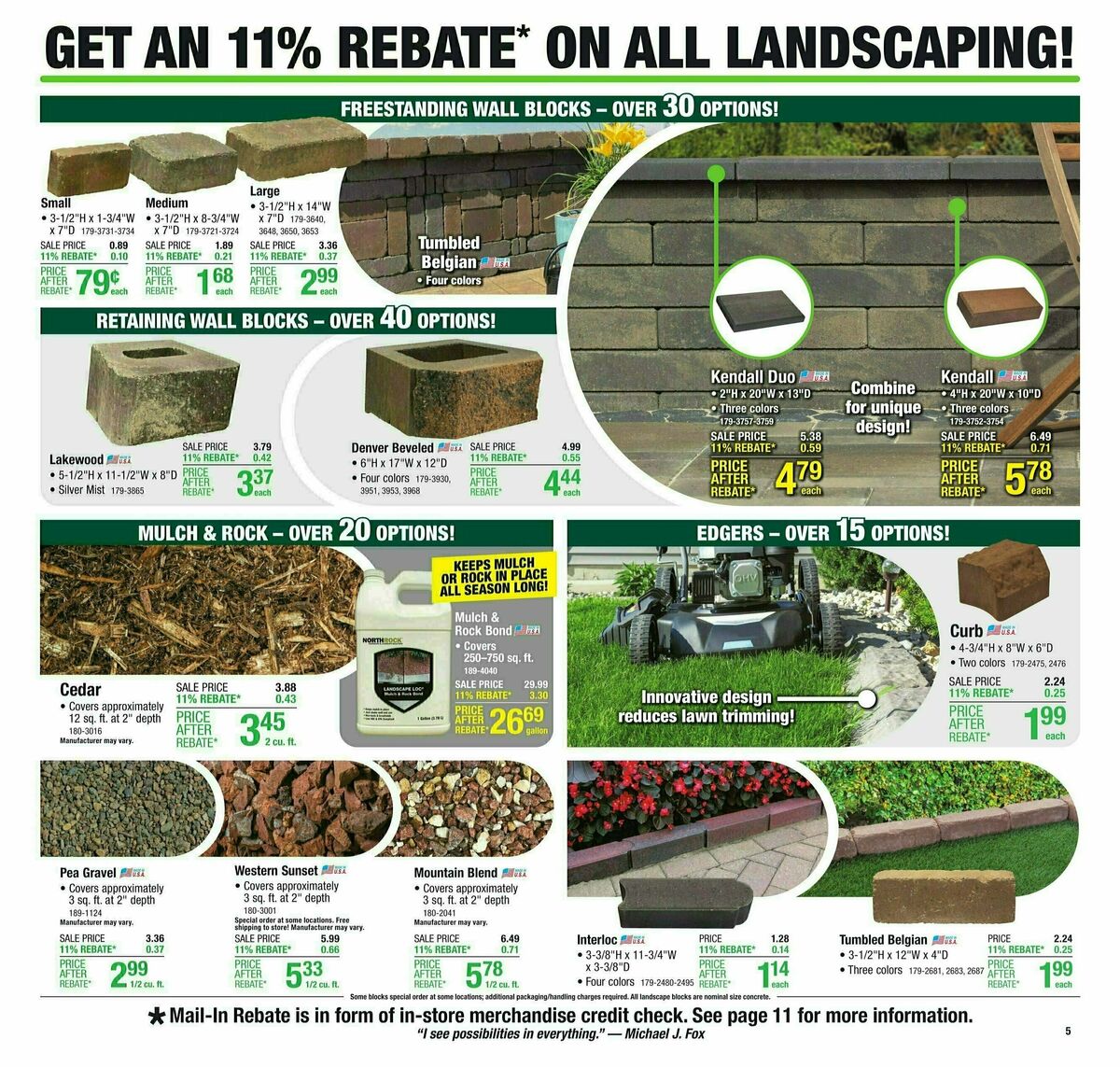 Menards 11% Rebate Sale Weekly Ad from March 27