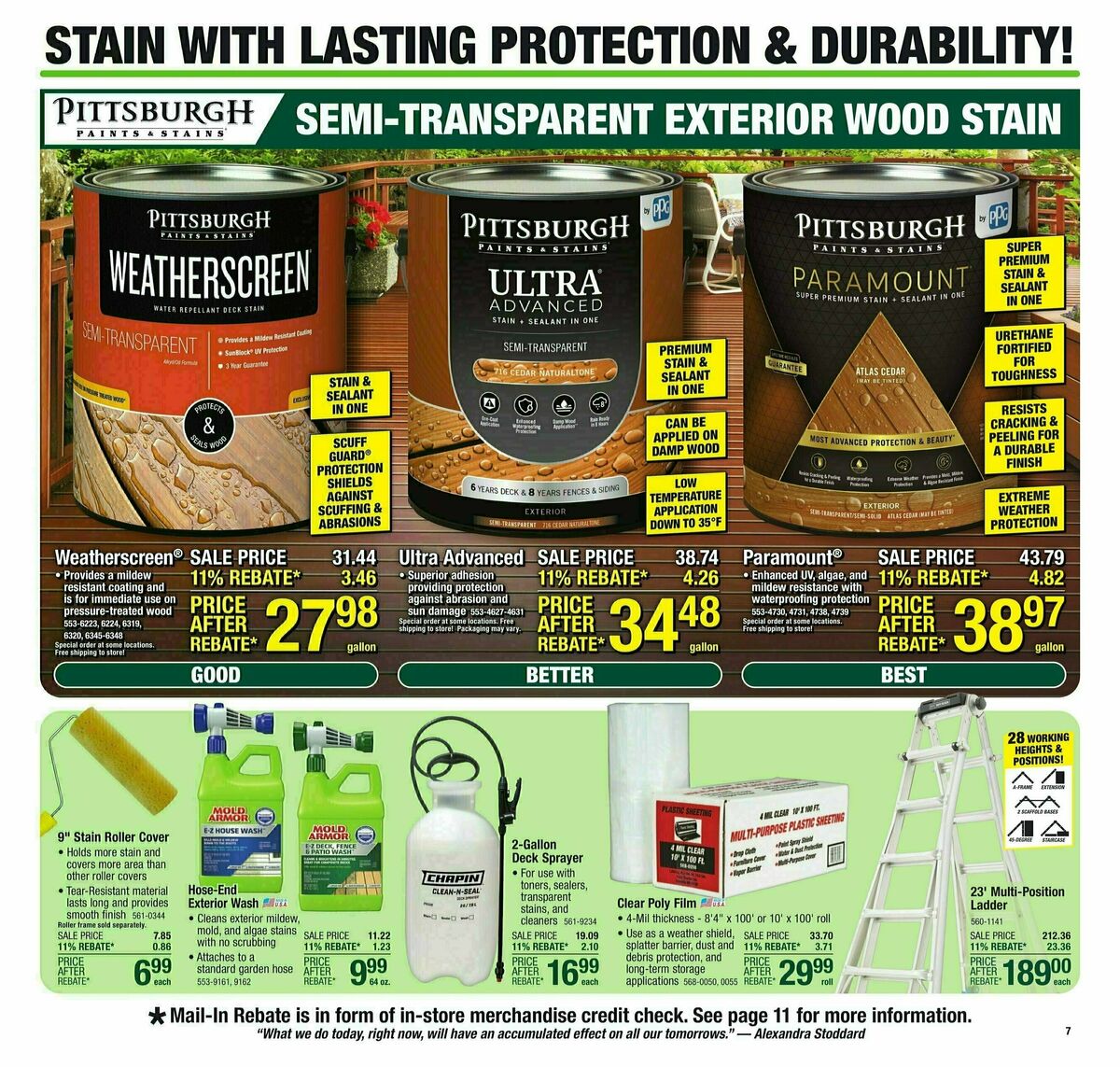 Menards 11% Rebate Sale Weekly Ad from March 27