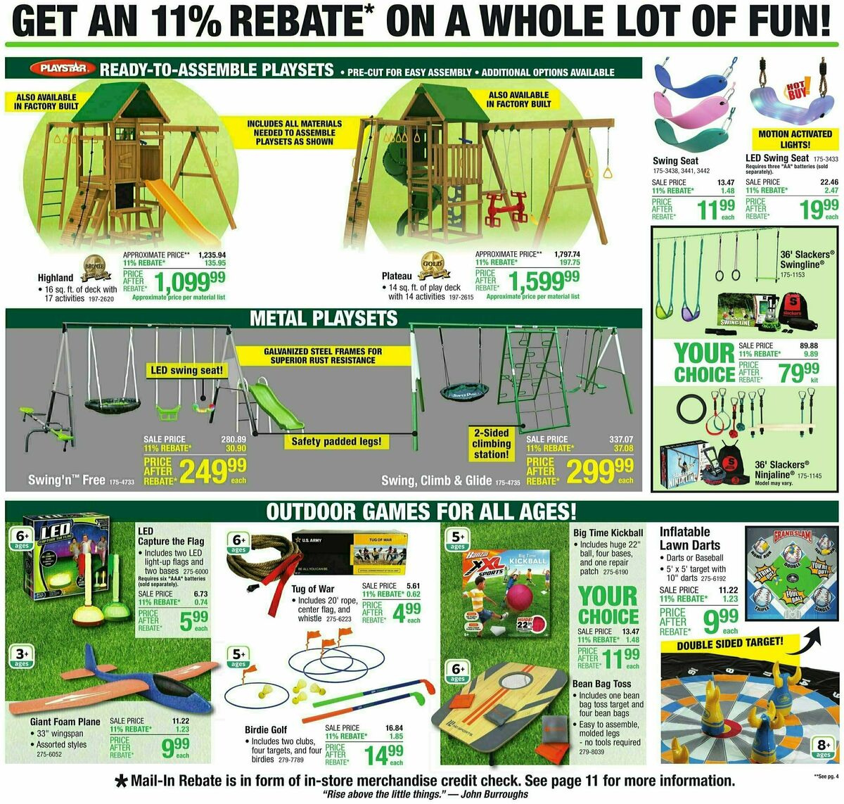 Menards 11% Rebate Sale Weekly Ad from March 27